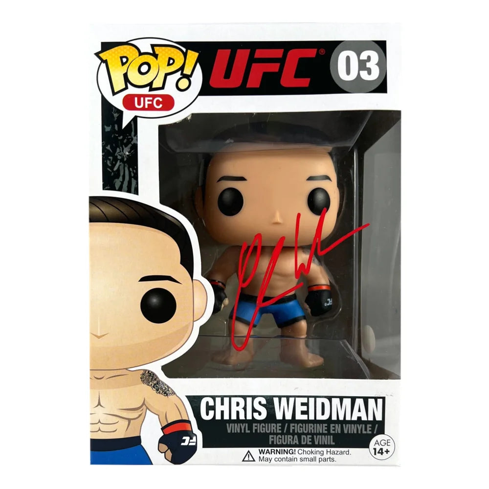 Chris Weidman Signed Funko Pop #03 with JSA COA - UFC Autographed Collectible for Sports Fans & Memorabilia Enthusiasts - Perfect for Display, Gifts, and Collections