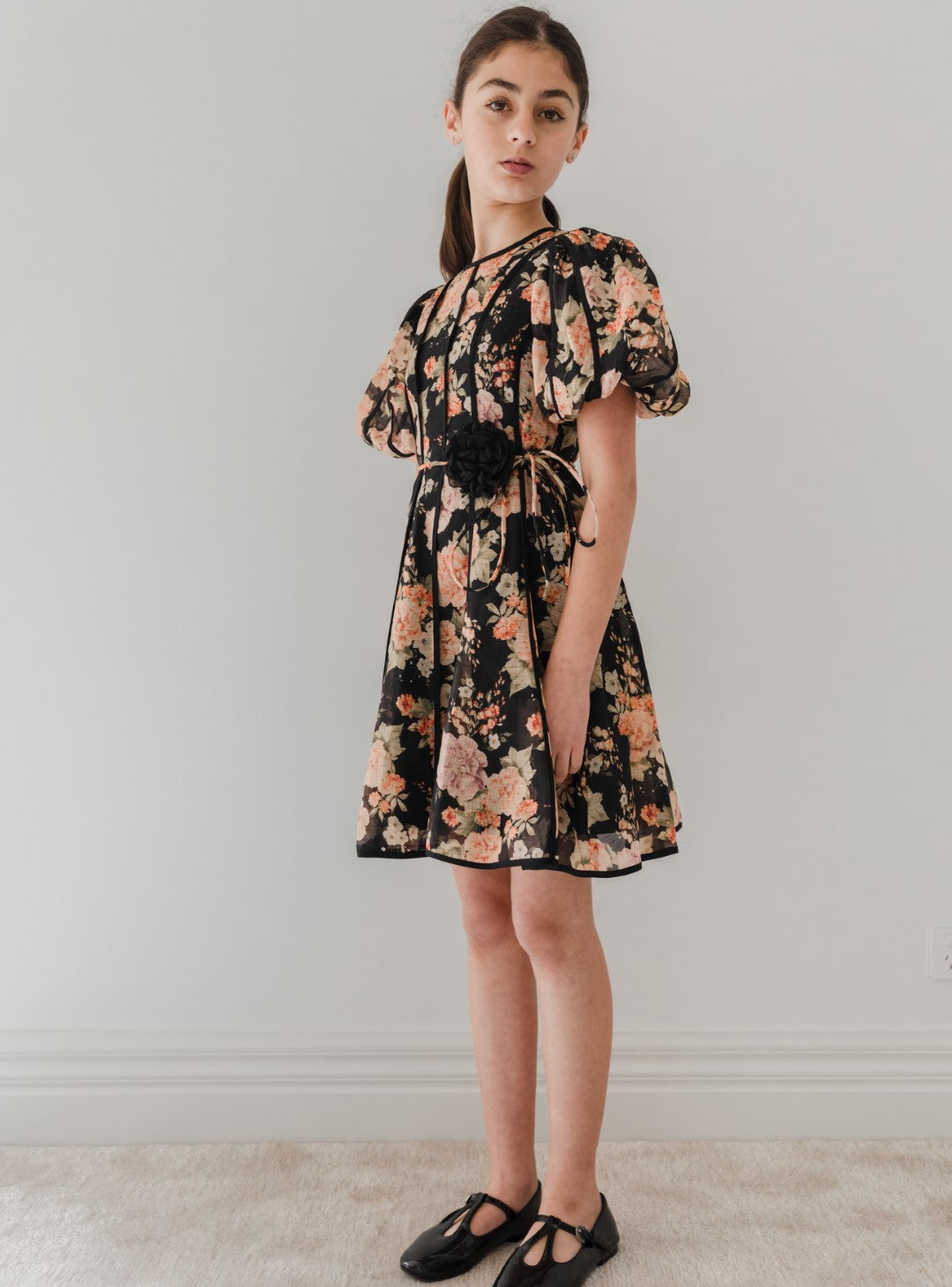 Petite Amalie Vintage Bloom Print Linen Panel Dress 1234 | Floral Summer Dress for Women | Perfect for Garden Parties & Beach Vacations