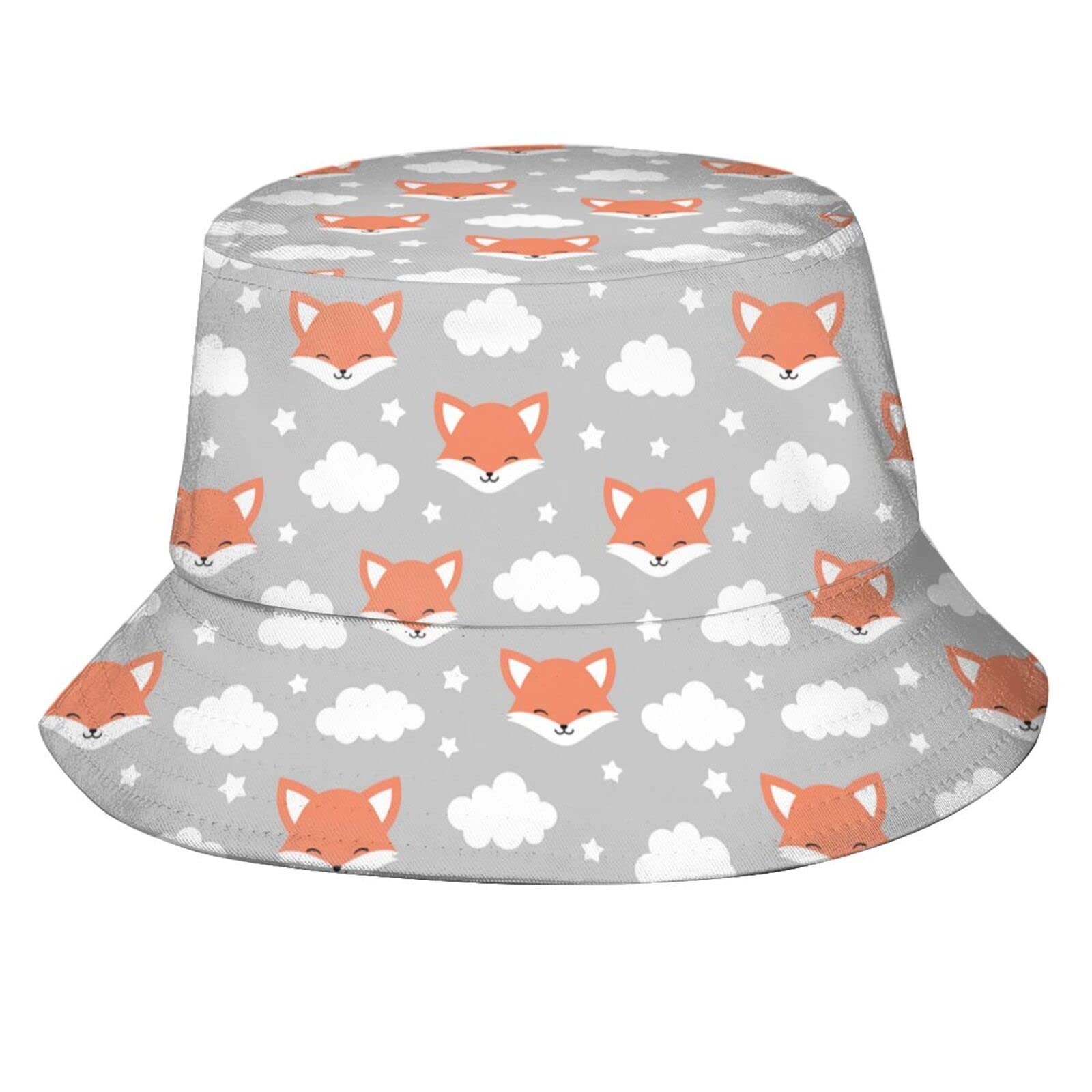 Wild Fox Print Bucket Hat for Men & Women - Adjustable Sun Hat for Travel, Beach, Fishing, Golf & Outdoor Activities | UV Protection & Breathable Design