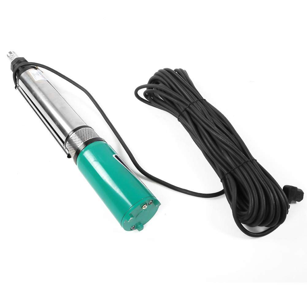 48V 60V Solar Submersible Deep Well Pump - 1 Inch, 0.5HP, 4-5m³/h Flow, 45-55m High Lift with 20m Cable - Perfect for Off-Grid Homes, Farms & Irrigation Systems