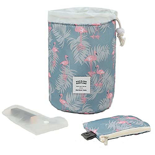 Linnet Travel Large Capacity Drawstring Cosmetic Bag - Waterproof Makeup Organizer Pouch for Toiletries, Jewelry & Travel Essentials (Color May Vary) - Perfect for Gym, Vacation & Daily Use