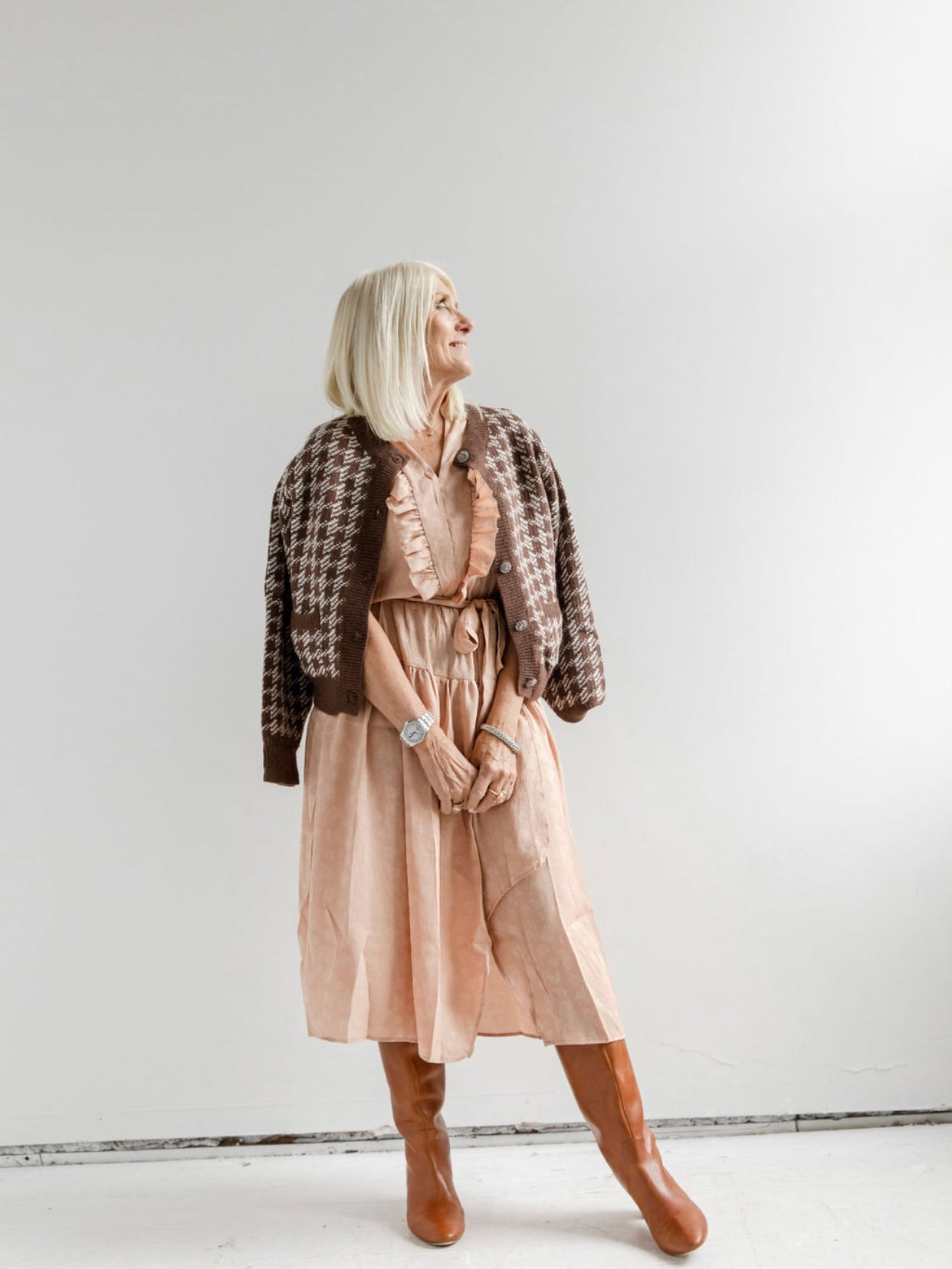 Apricot Daydream Dress - Flowy Summer Midi Dress with Puff Sleeves | Perfect for Beach Vacations, Date Nights & Brunch Outings