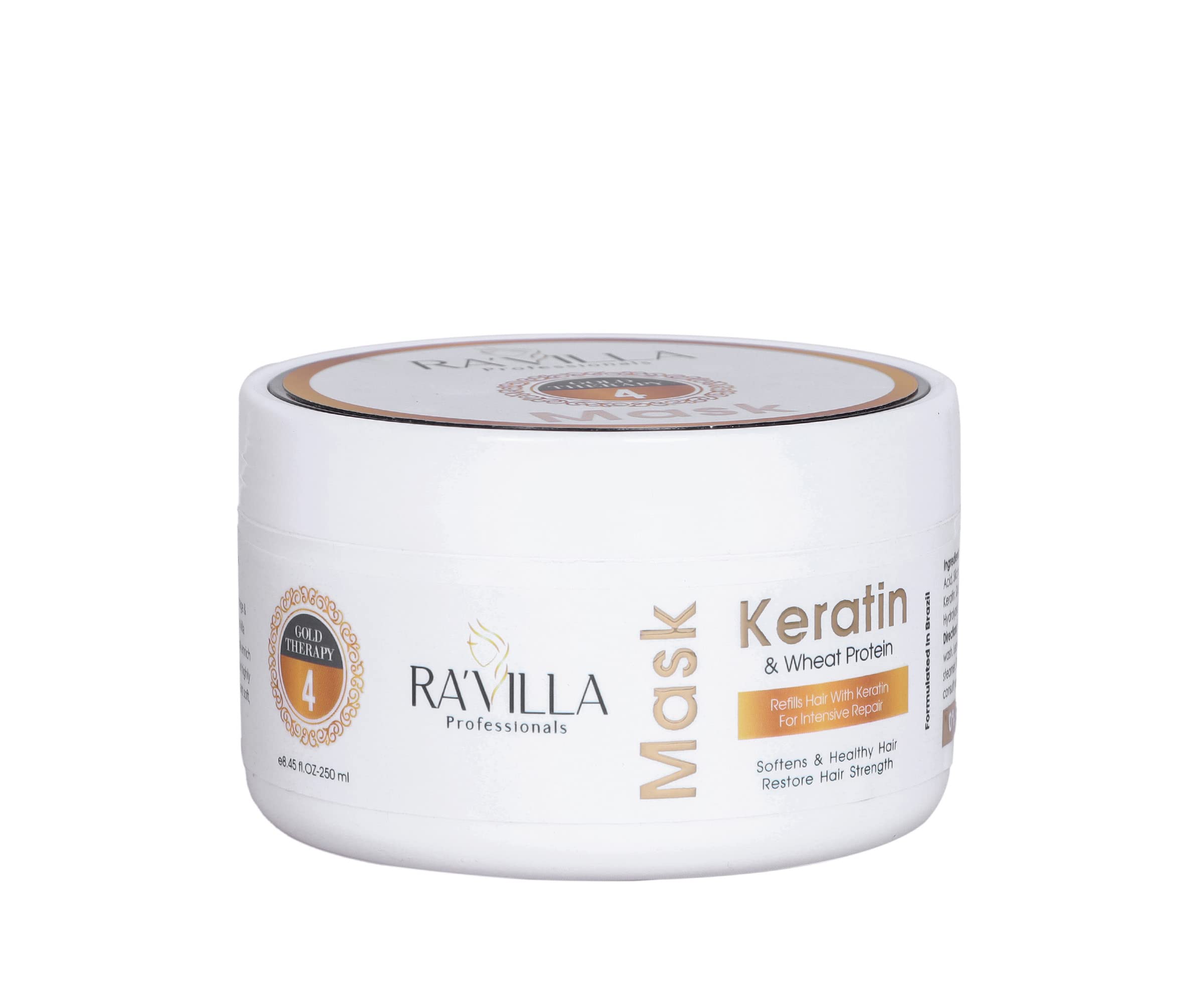 RA'VILLA Keratin Protein Hair Mask - Deep Conditioning Treatment for Dry, Damaged Hair | Salon-Quality Repair at Home | Perfect for Post-Color, Heat Styling & Frizz Control