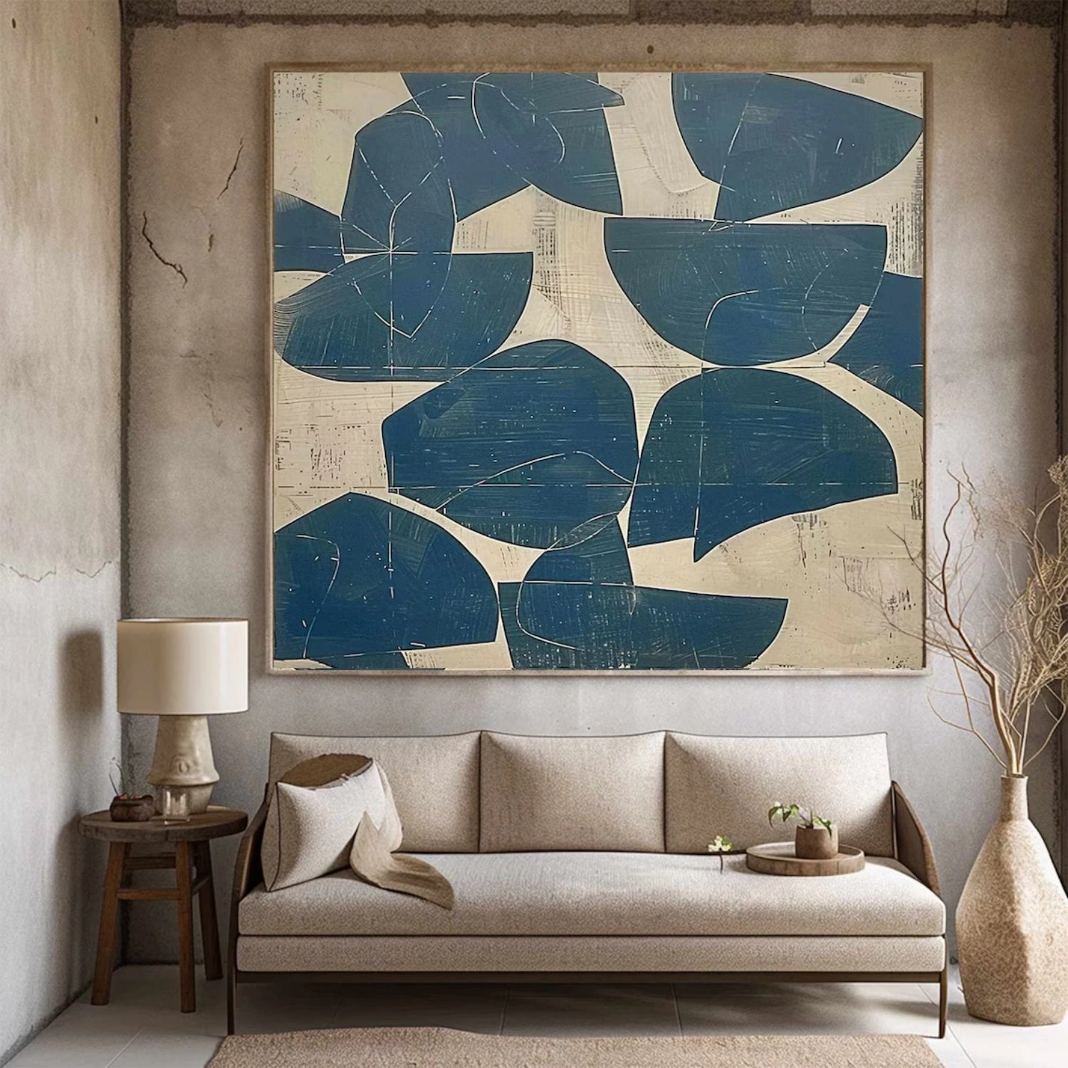 Abstract Painting #AB 419 - Modern Wall Art for Living Room, Bedroom & Office Decor | Handmade Canvas Artwork