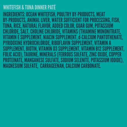 Premium Wet Cat Food for Adult Cats - Whitefish & Tuna Pate Recipe in 5.5oz Cans (Pack of 24) | High Protein, Grain-Free, Made in USA | Perfect for Picky Eaters & Senior Cats - Supports Heart Health & Hydration
