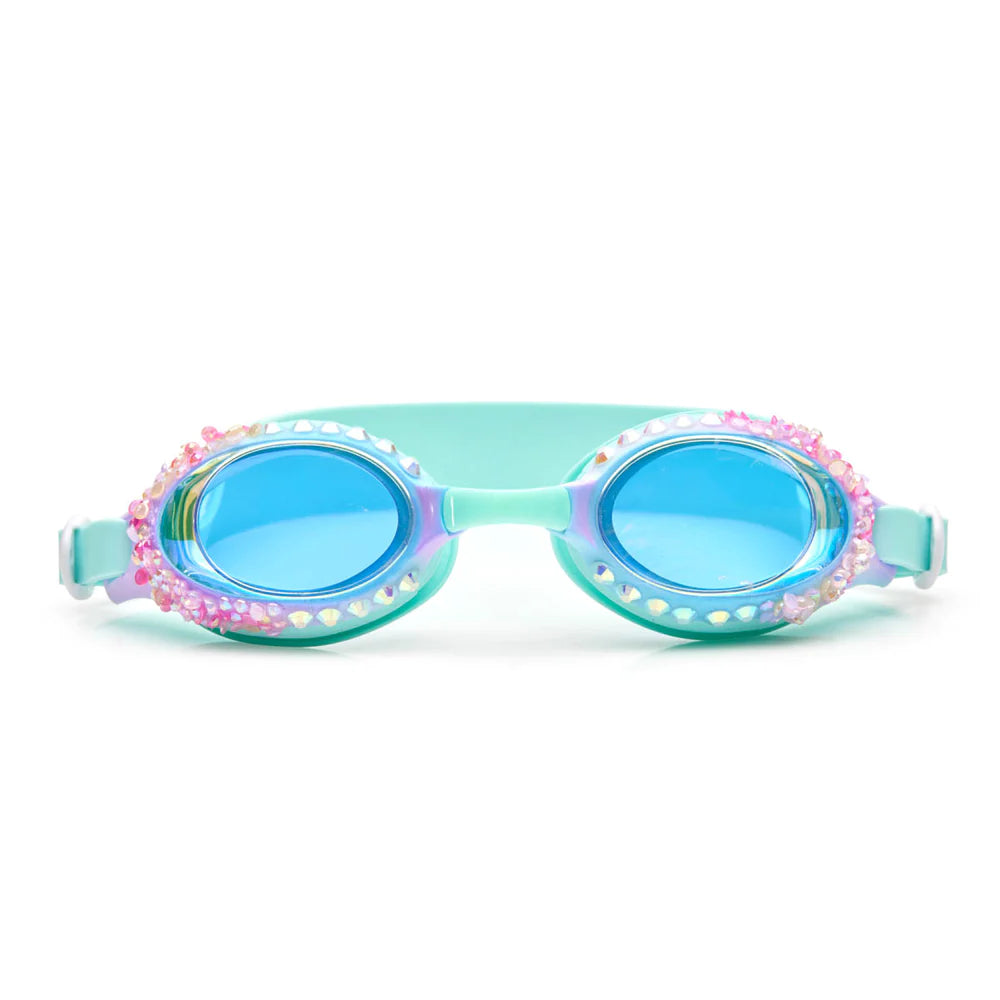 Bling2o Kids Swim Goggles - Blue Seaquin Design | Anti-Fog UV Protection Swimming Goggles for Boys & Girls | Perfect for Pool, Beach & Water Sports Activities