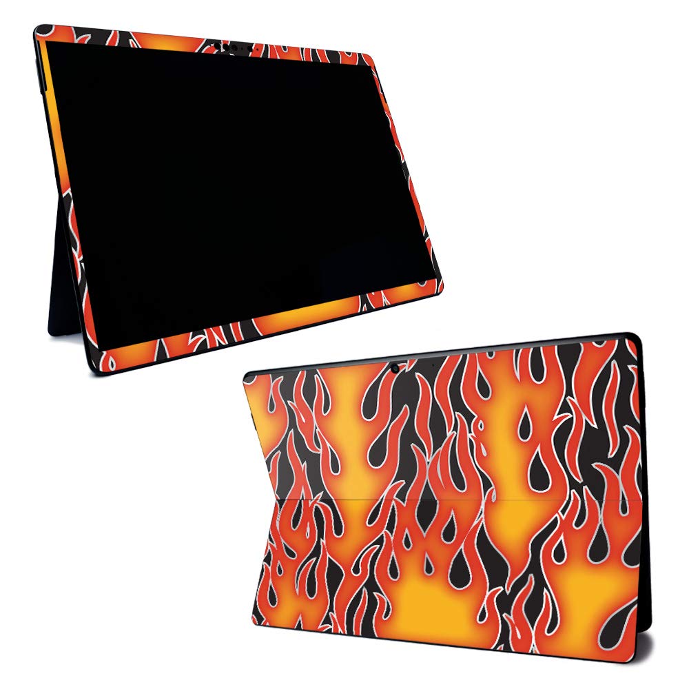 MightySkins Vinyl Decal Wrap Cover for Microsoft Surface Pro X - Hot Flames Design | Protective & Durable Skin | Easy to Apply & Remove | Made in USA | Perfect for Work, Travel & Personalization