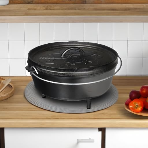 Lodge L12CO3BS Boy Scouts of America 6-Quart Pre-Seasoned Cast Iron Dutch Oven - Perfect for Camping, Outdoor Cooking & Backpacking Trips