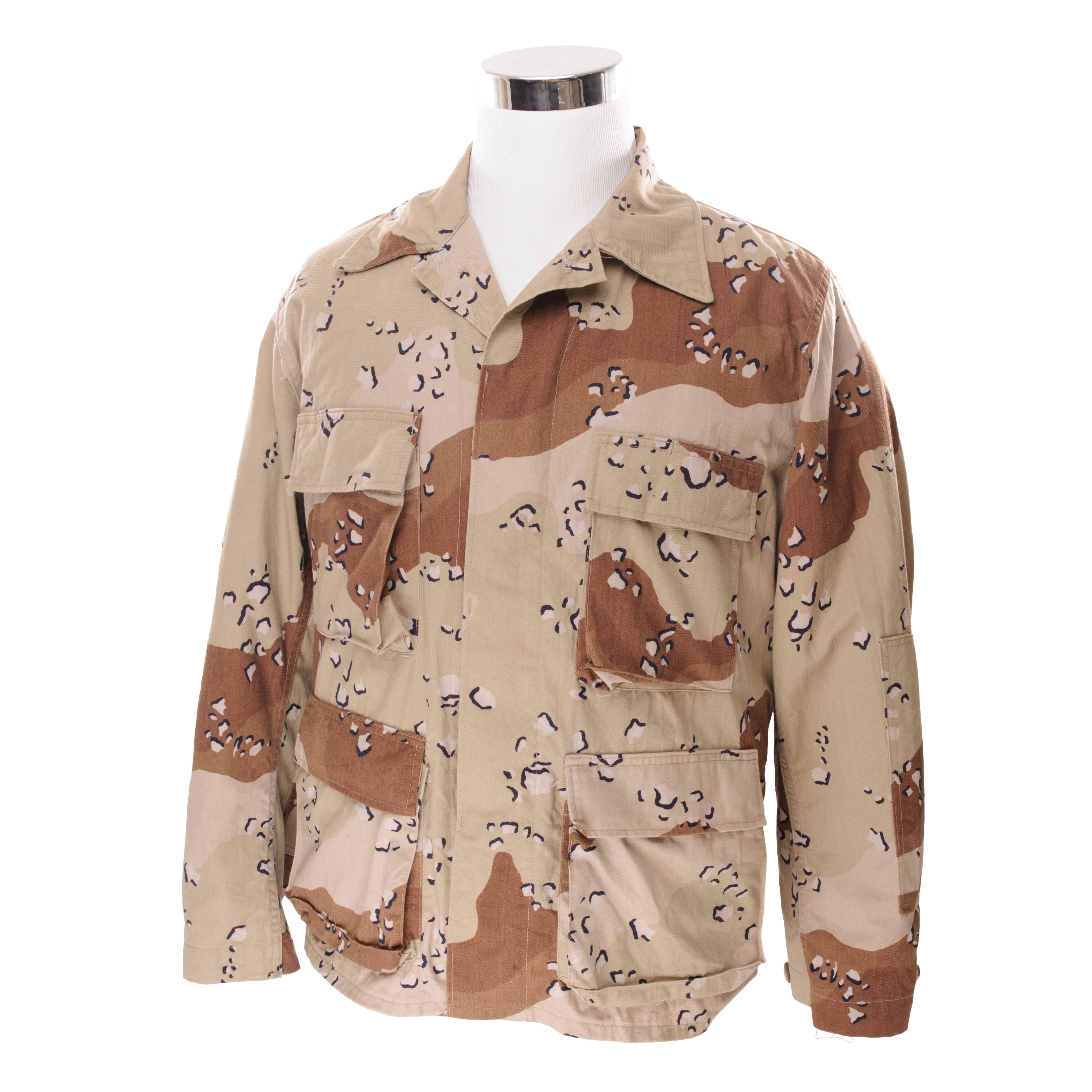 Vintage US Army Desert Camo Chocolate Chip Combat Jacket 1983 - Medium Short Size | Military Surplus Jacket for Outdoor, Hunting & Tactical Use