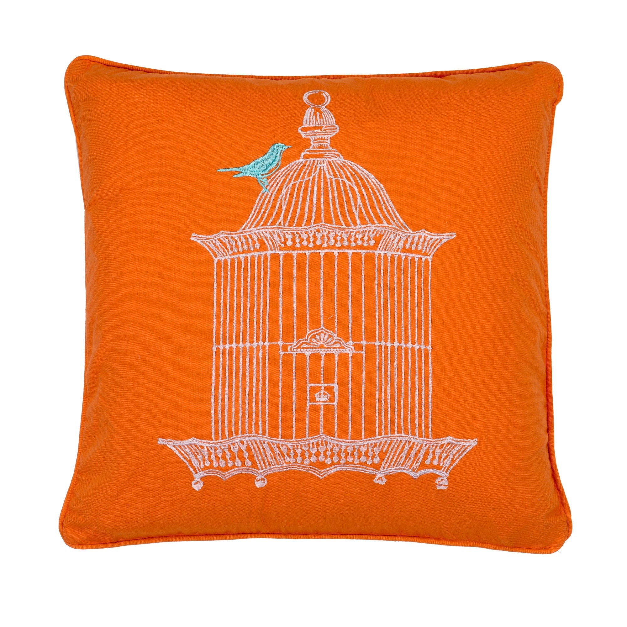 Abigail Birdcage Pillow - Elegant Decorative Throw Pillow for Sofa, Bed & Home Decor | Perfect for Living Room, Bedroom & Nursery