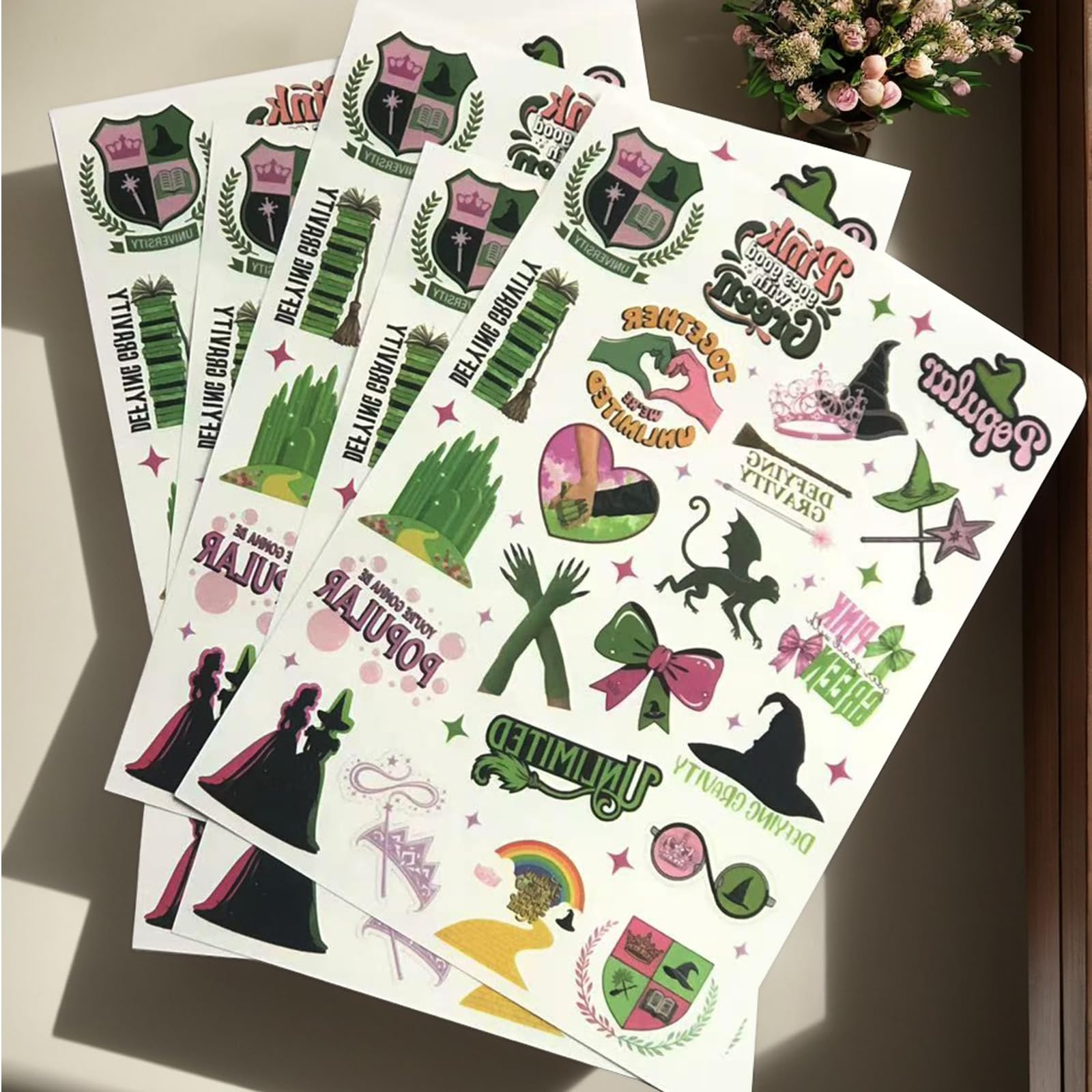 110pcs Witch Temporary Tattoos - Halloween Party Decorations, Wizard Themed Stickers, Birthday Party Favors & Gifts - Perfect for Costume Parties, Trick or Treat Events & Witchcraft Theme Celebrations