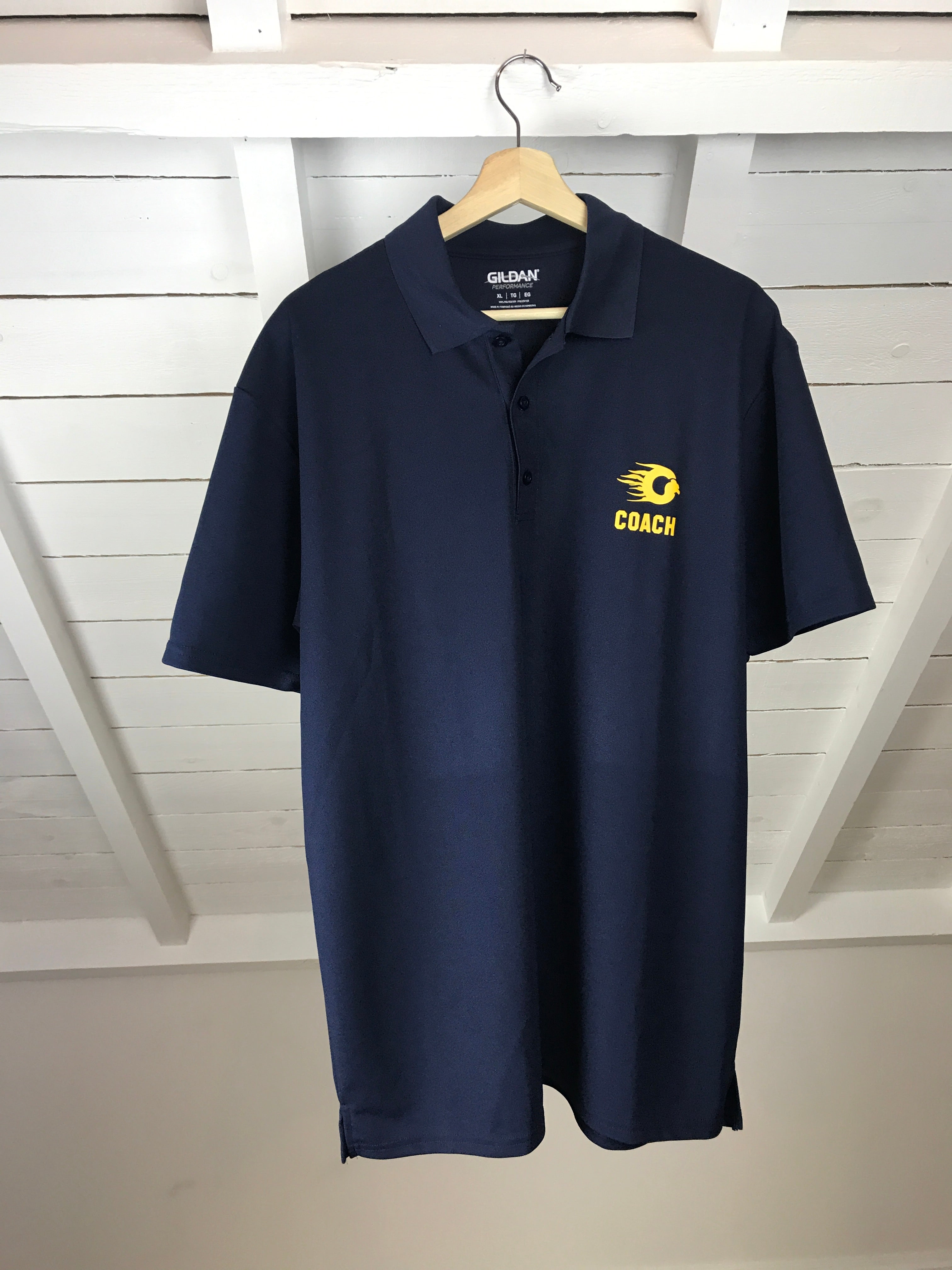 Condors Coach Navy Polo Shirt for Men - Premium Cotton Performance Polo - Perfect for Golf, Business Casual & Outdoor Activities