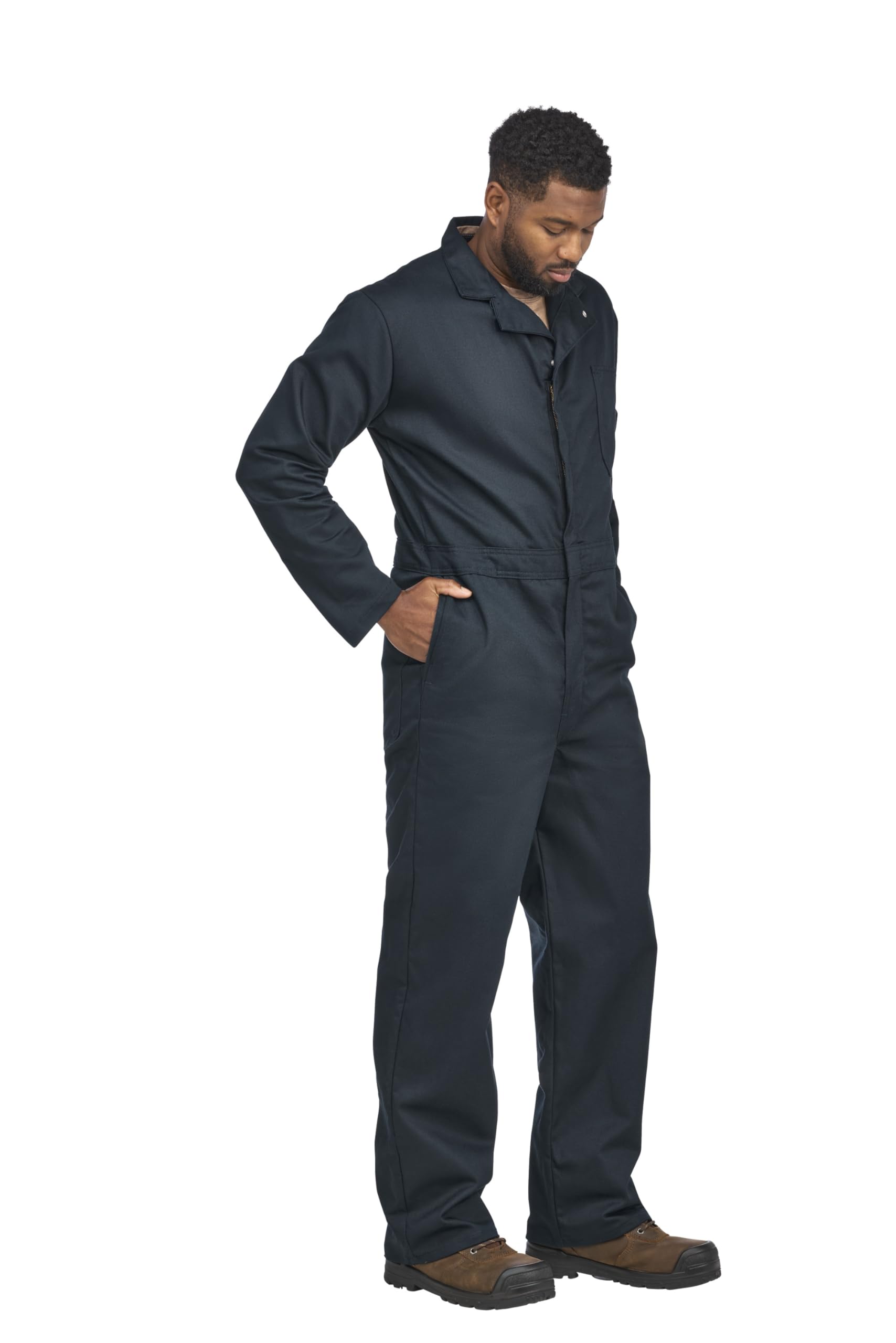 Bulwark FR Men's Flame Resistant 9 Oz Twill Cotton Coverall - OSHA Compliant Workwear for Welding, Construction & Industrial Safety