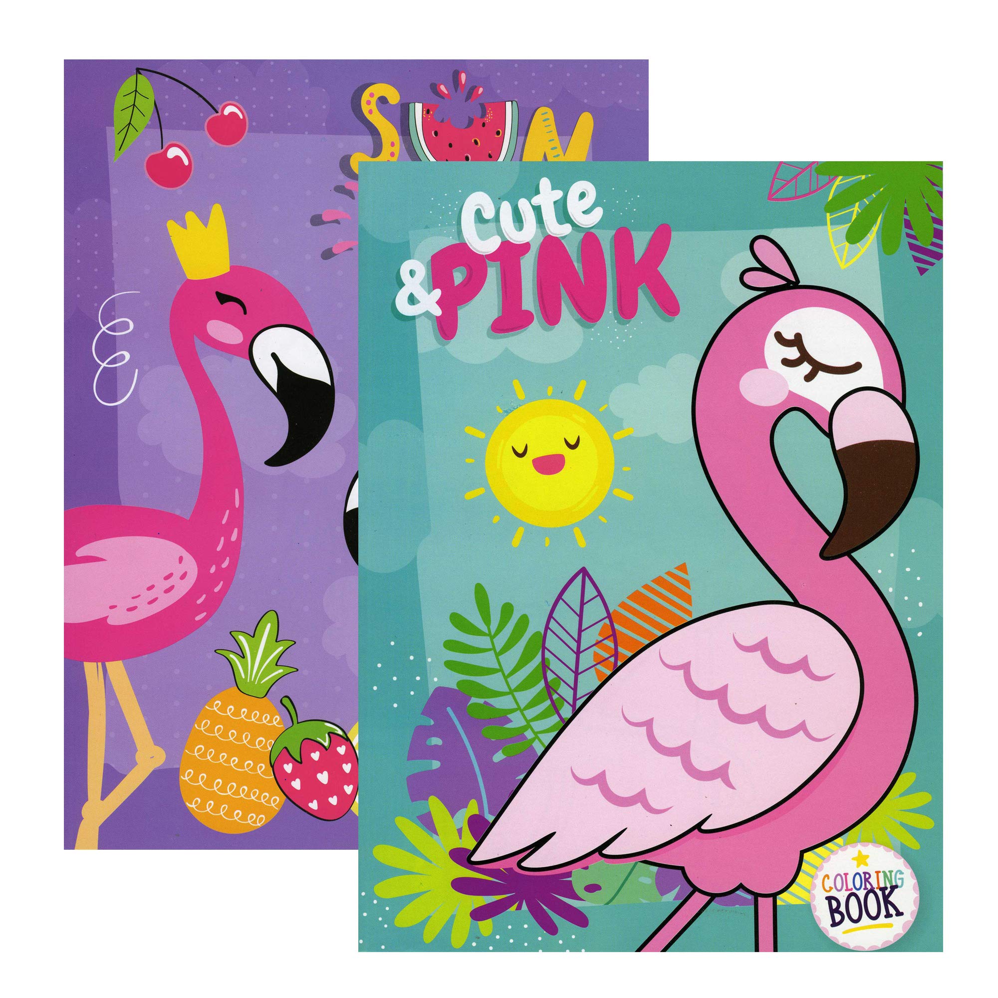 Flamingo Coloring Book for Kids - 48 Pages Fun Learning Activity Workbook for Drawing & Coloring, Perfect Gift for Toddlers & Children - Ideal for Classroom, Home & Travel Use