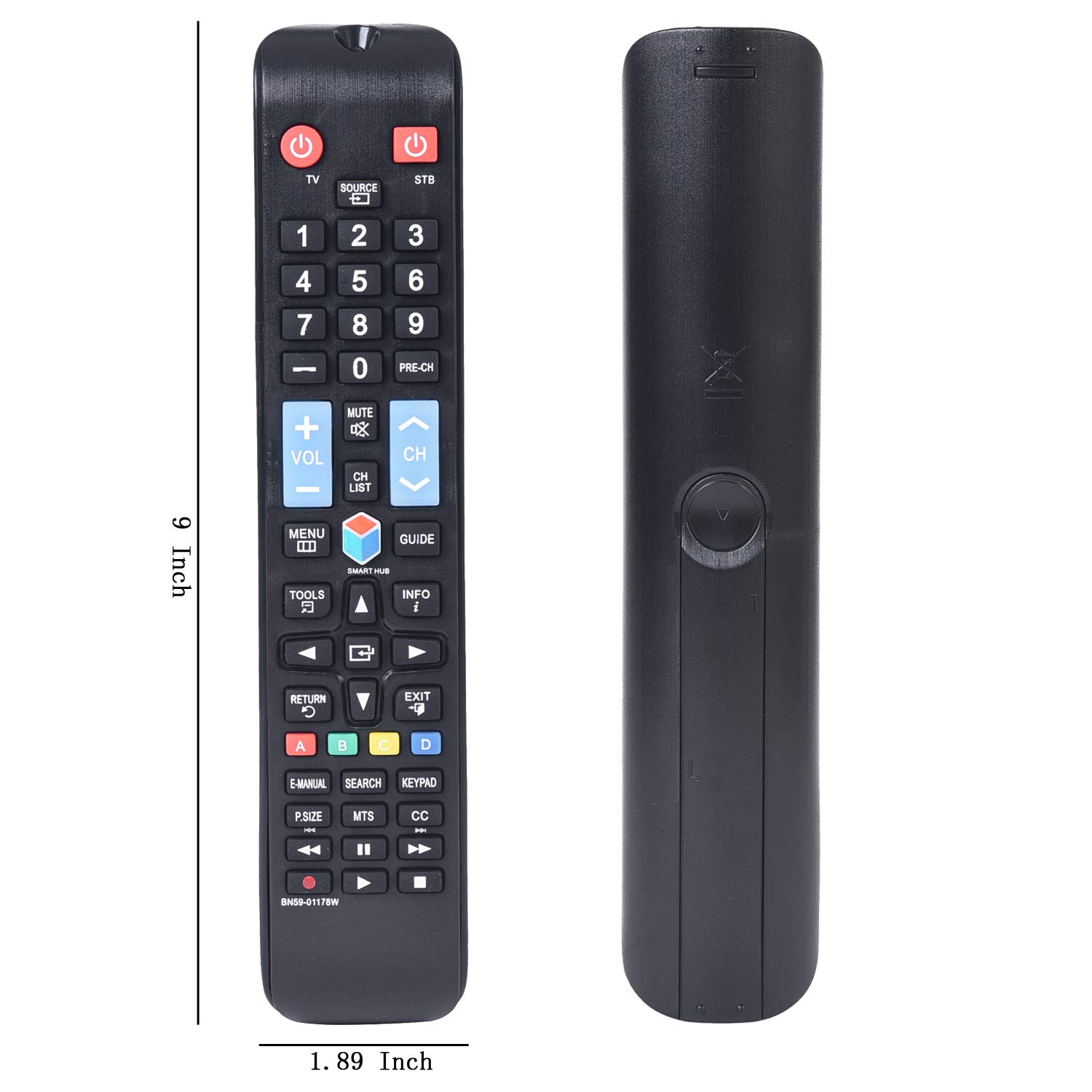 Universal Replacement Remote Control for Samsung Smart LED HDTV - Compatible with Multiple Samsung TV Models | Perfect for Home Entertainment & Smart TV Control