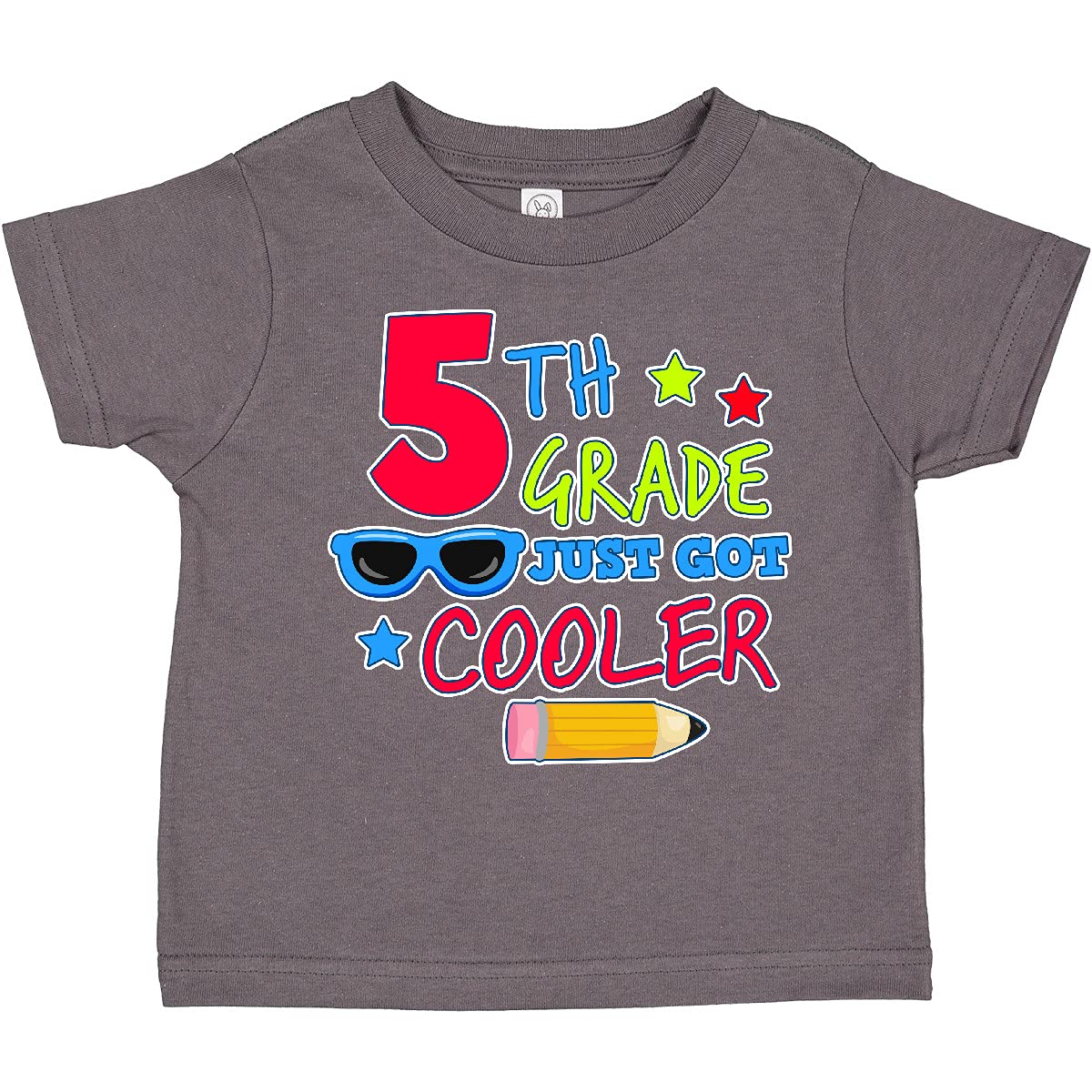 5th Grade Just Got Cooler with Pencil & Sunglasses Toddler T-Shirt - Fun First Day of School Outfit & Back to School Gift for Kids