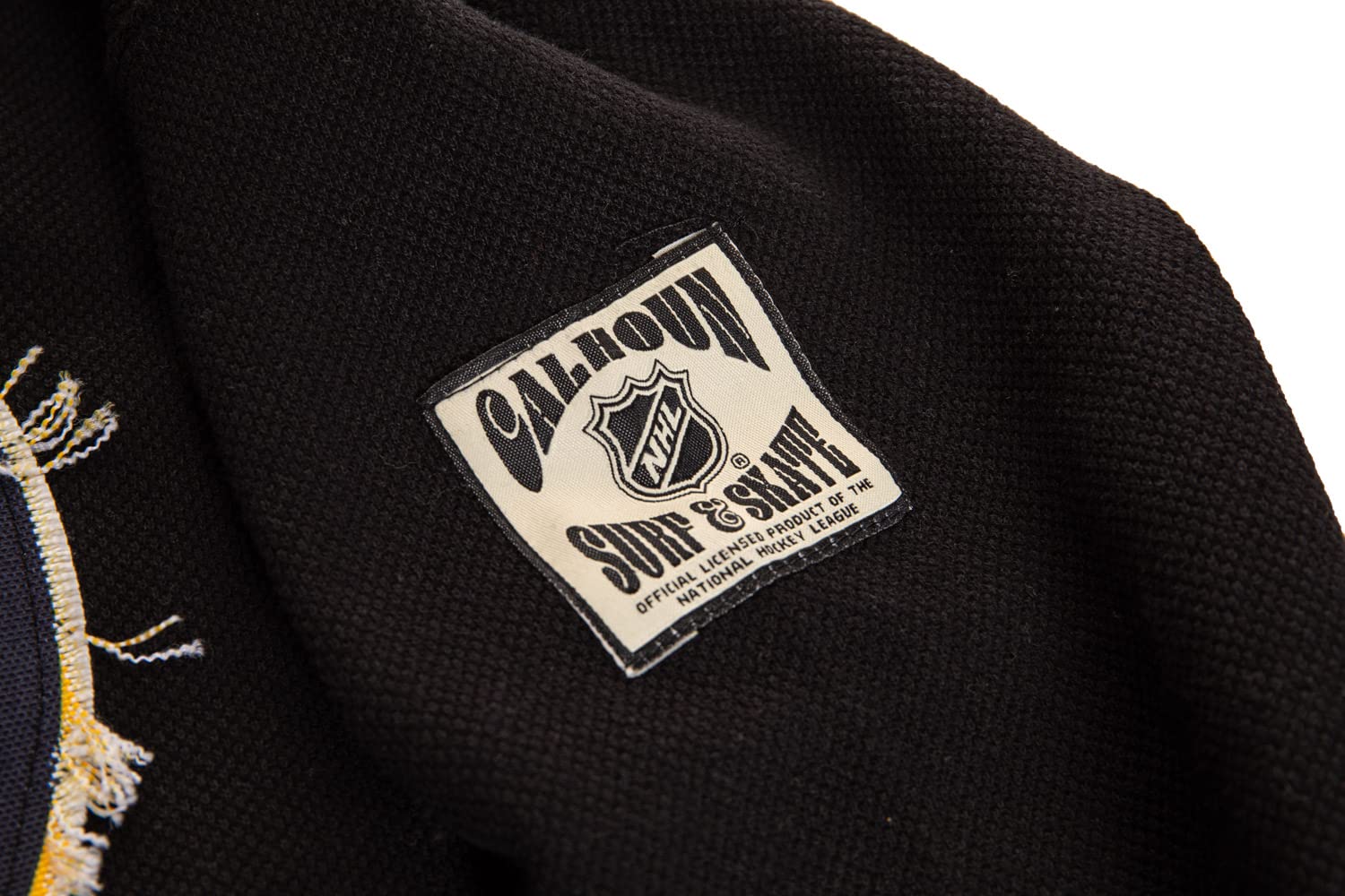 Calhoun NHL Surf & Skate Unisex Waffle Frayed Patch Pullover Hoodie – The Coastal Collection | Cozy Casual Wear for Beach, Skate Park & Street Style