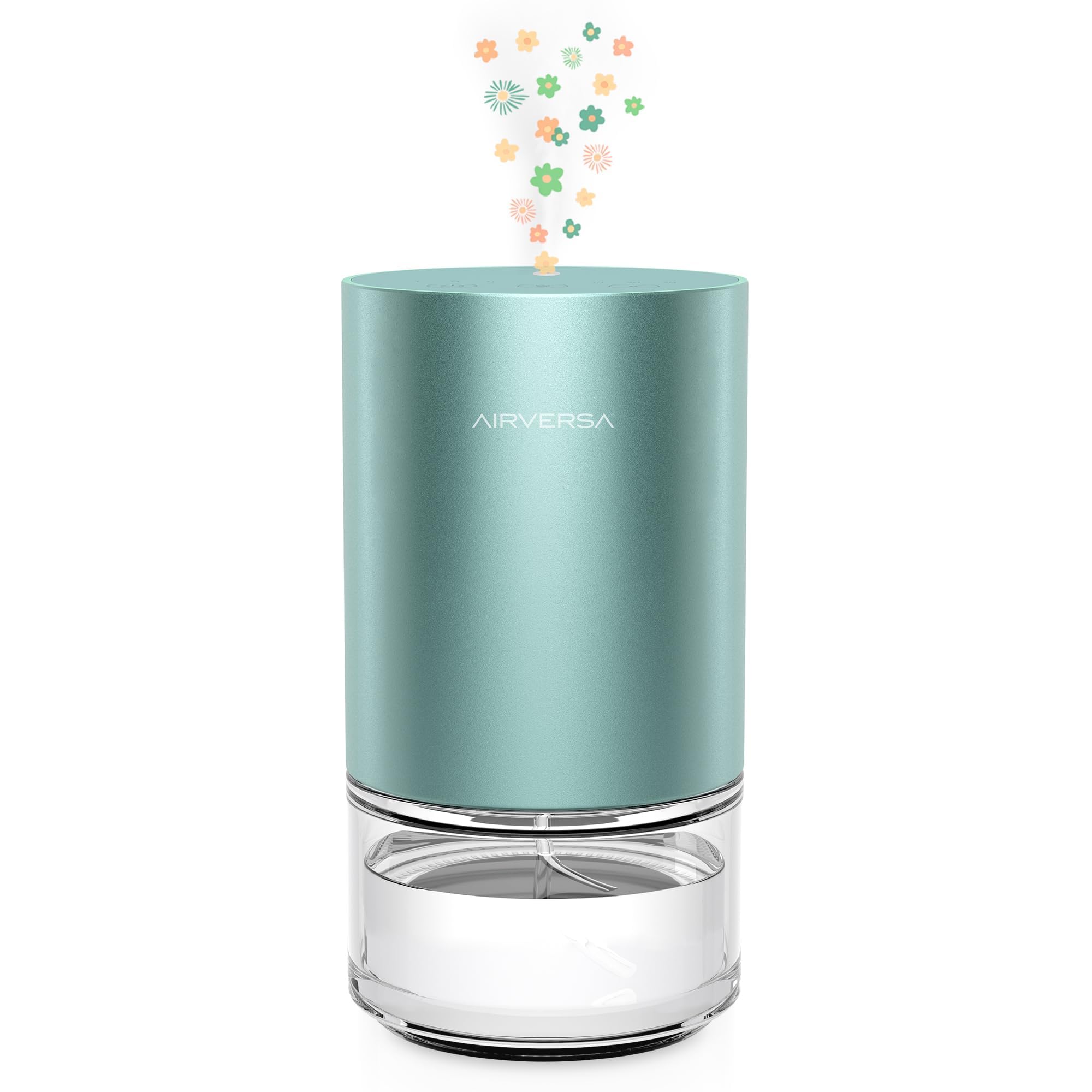 Premium 100ml Waterless Essential Oil Diffuser - Battery Operated Aromatherapy Nebulizer with 3 Mist Modes, Timer & Color Light | Mint Scented Air Purifier for Home, Office, Yoga & Spa Relaxation