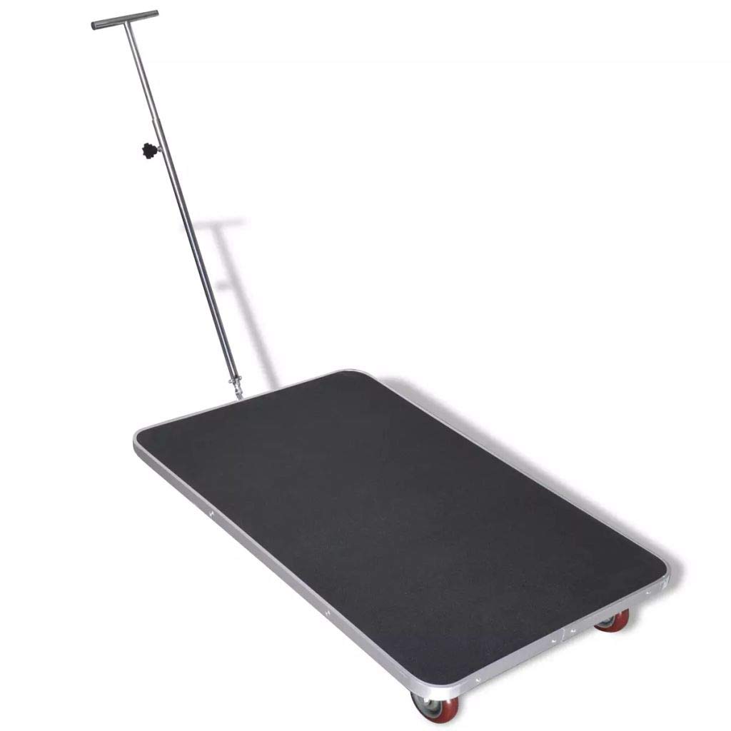 FAMIROSA Portable Pet Dog Grooming Table with Wheels - Adjustable Height Professional Grooming Station for Small to Large Dogs - Perfect for Home, Salon & Mobile Pet Grooming Services