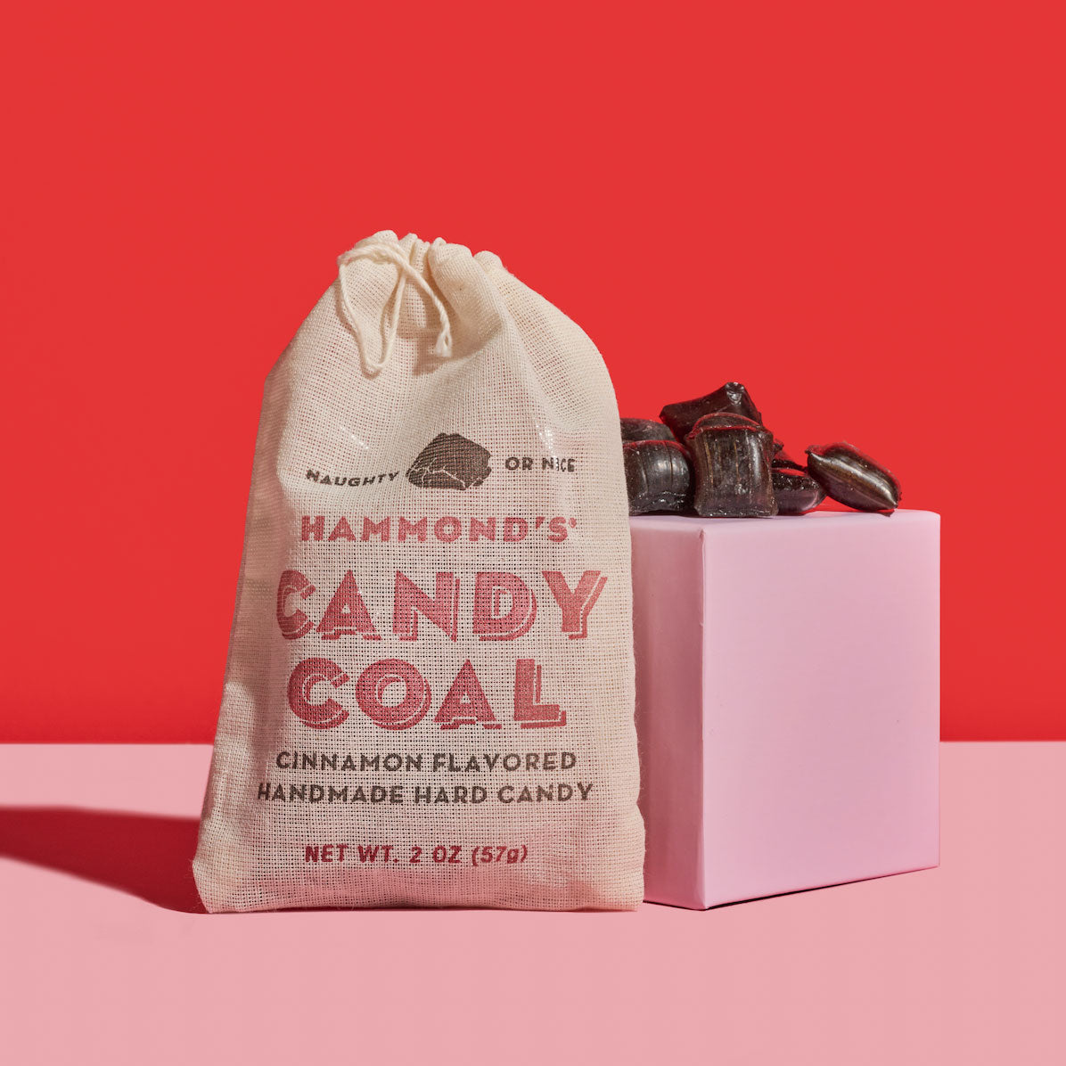 Hammonds Candies Candy Coal - 2oz Bag of Delicious Black Licorice Candy - Perfect for Stocking Stuffers, Halloween Treats & Party Favors