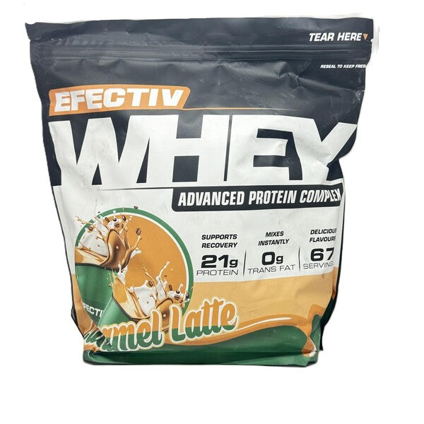 Efectiv Nutrition Whey Protein Powder - 2000g (4.4 lb) for Muscle Growth & Recovery | Post-Workout & Meal Replacement | Unflavored