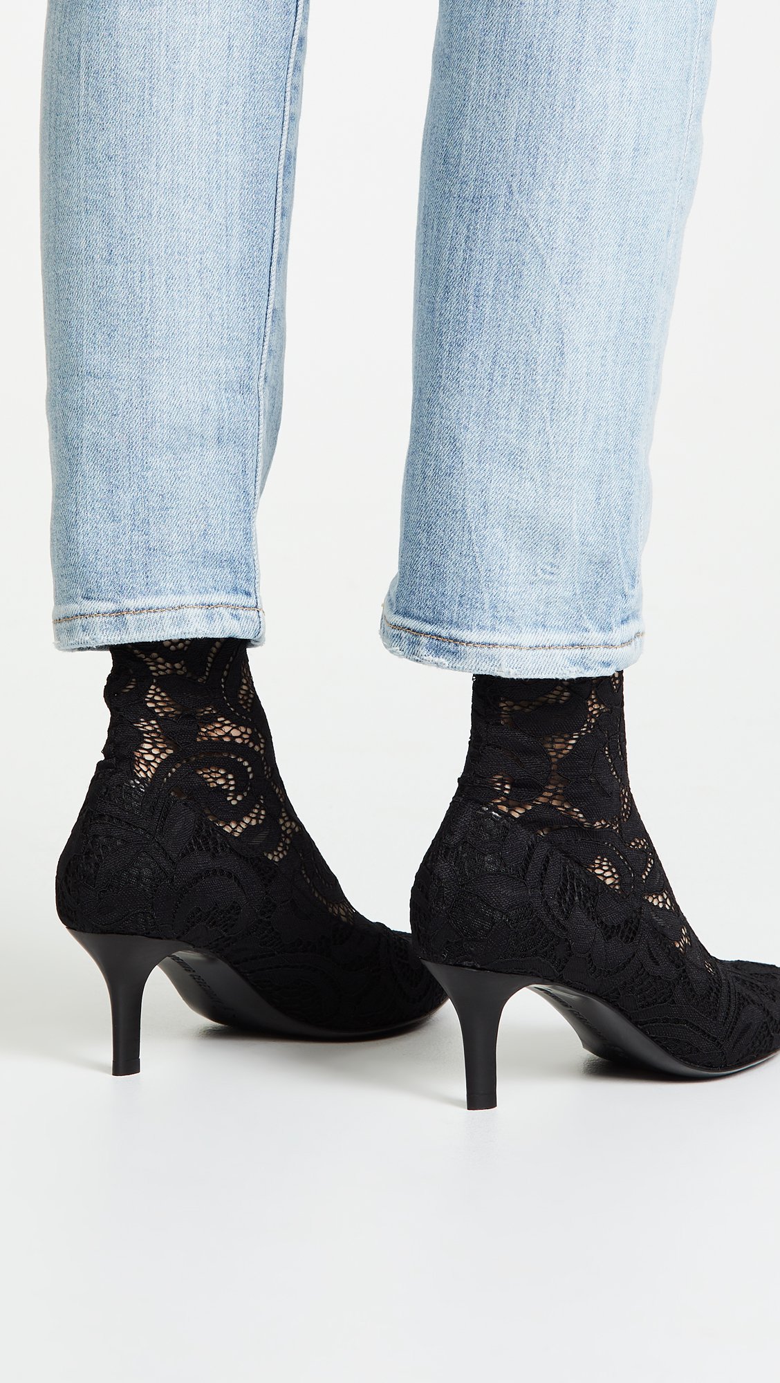 Opening Ceremony Women's Queen Lace Booties - Black Ankle Boots for Women | Elegant Wedding, Party & Evening Wear Shoes