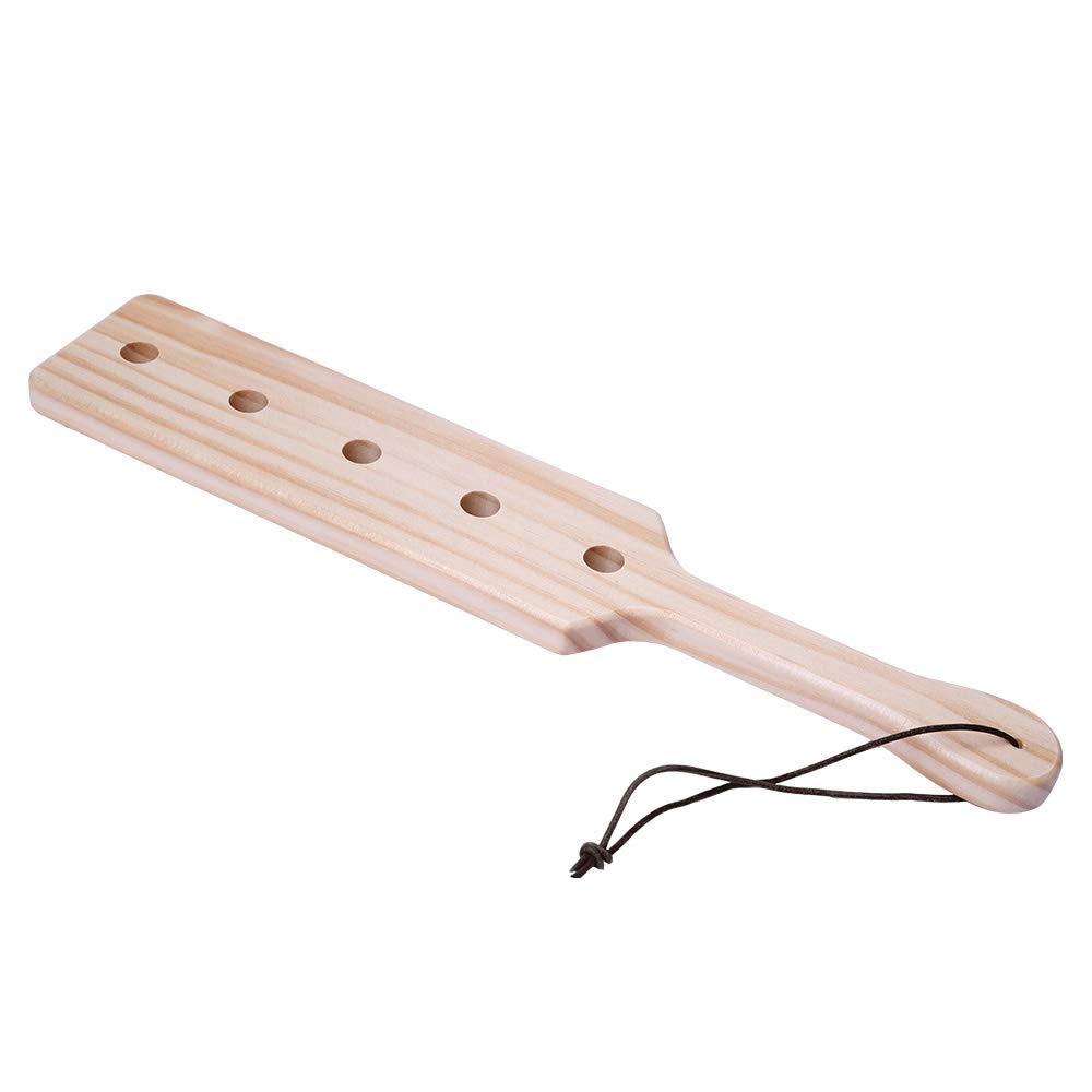 14 Inch Wooden Spanking Paddle for Adults - BDSM Sex Toy with 5 Airflow Holes - Perfect for Sensual Play, Spanking Games & Couples Bonding