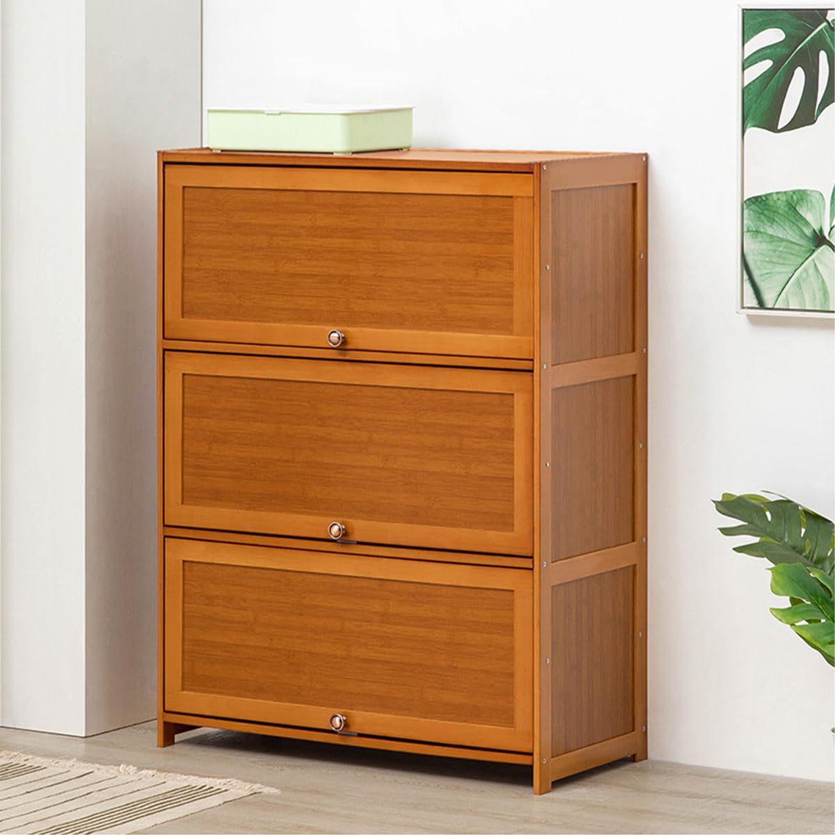 6-Tier Bamboo Shoe Cabinet - Freestanding Shoe Rack & Entryway Organizer for Closet, Bedroom, Living Room Storage - Natural Wood Shoe Shelf for Home Decor