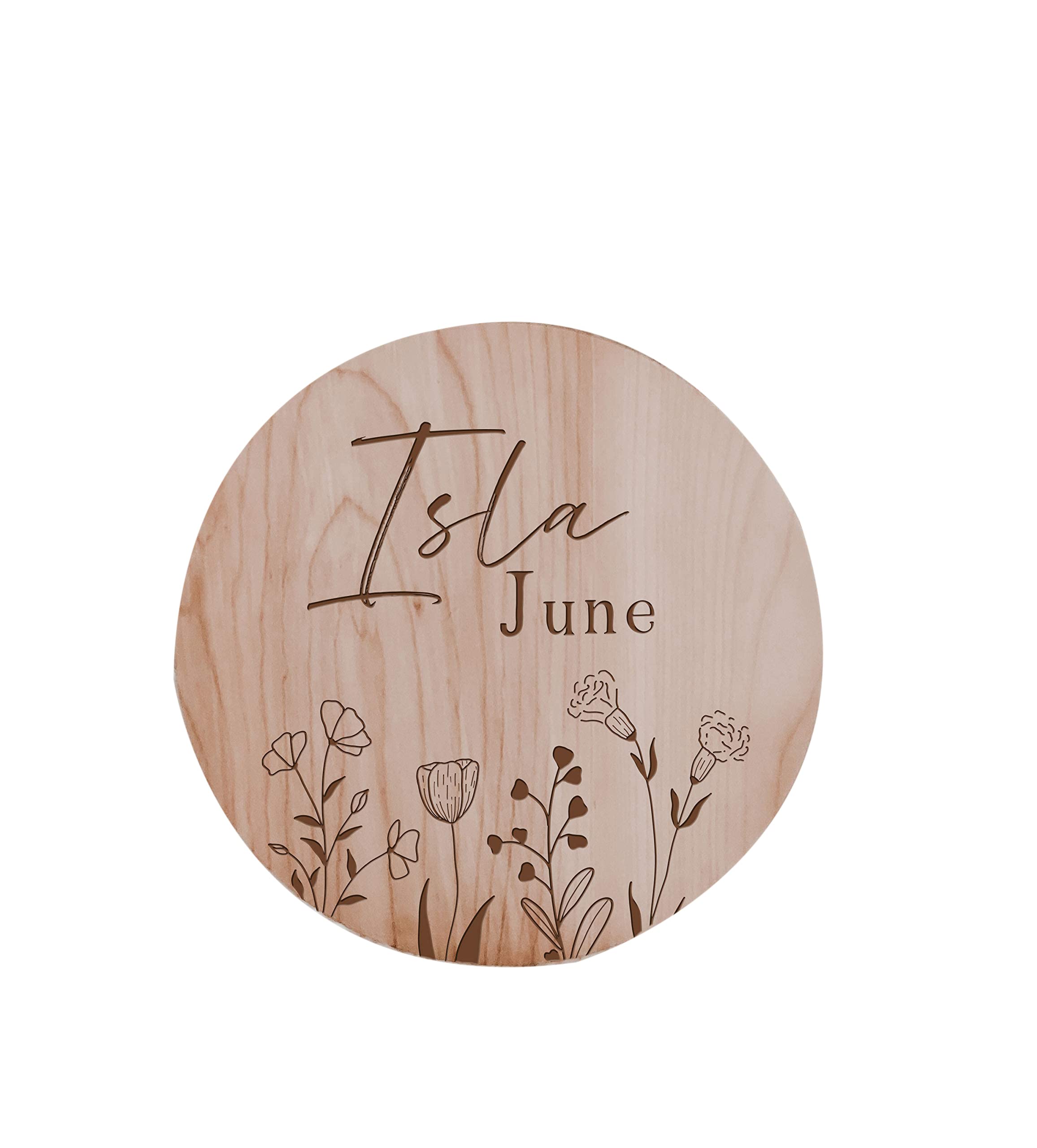 Personalized Baby Name Sign - Handmade Birch Wood Birth Announcement for Gender Reveal & Newborn Photo Props - Perfect Nursery Decor & Baby Shower Keepsake Gift