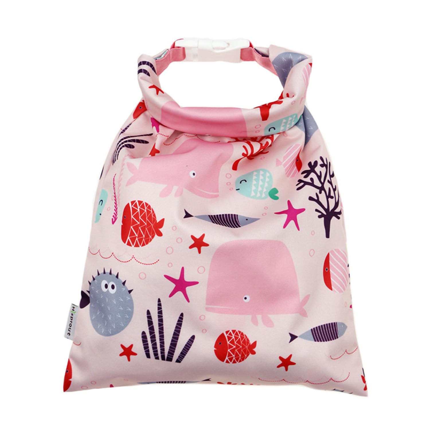 ZEACCT Waterproof Wet Dry Bag with Buckle - Reusable Washable Pouch for Swimwear, Diapers & Baby Clothes | Leakproof Travel Organizer for Beach, Pool & Gym (Pink)