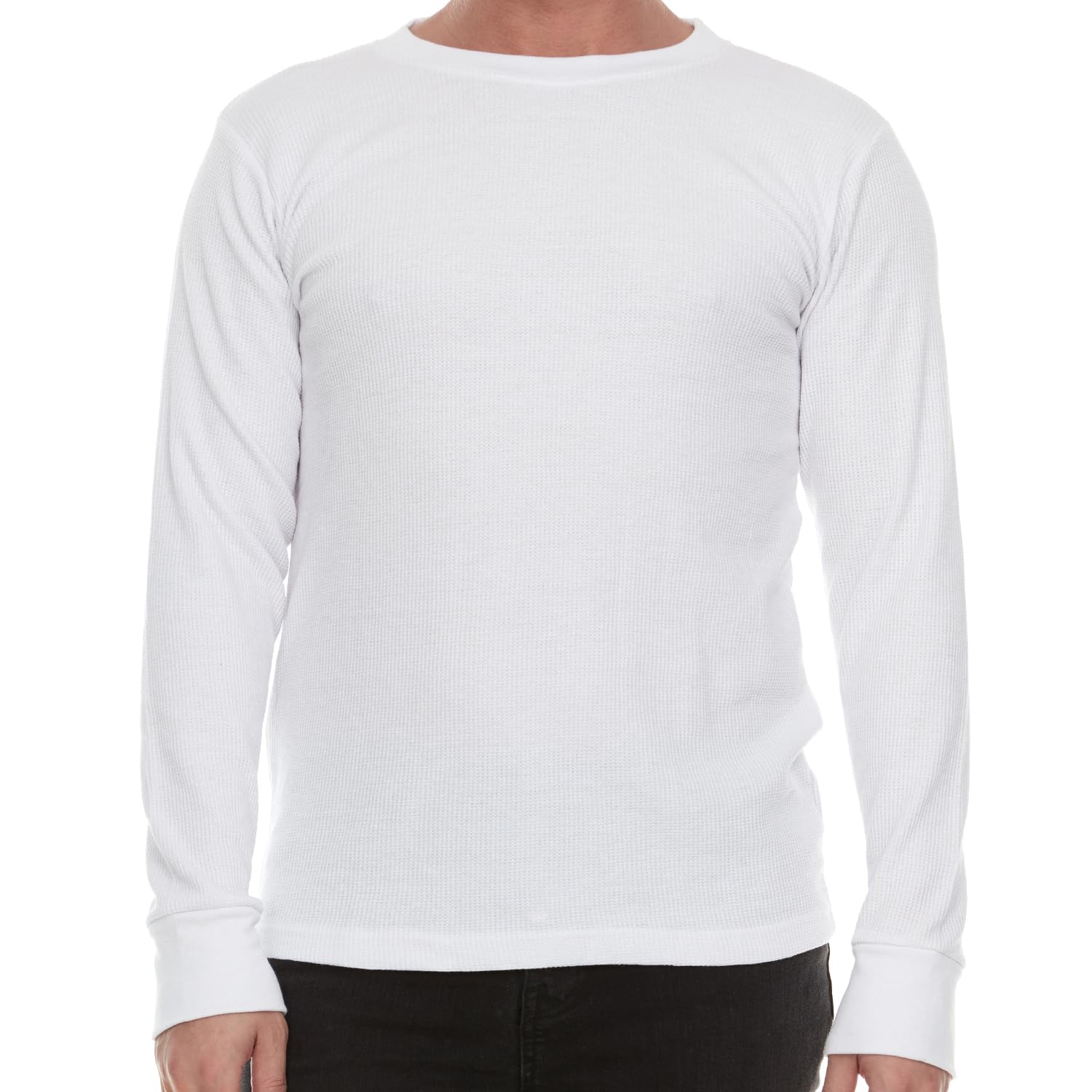 JMR Men's Heavyweight Long Sleeve Waffle Thermal Shirt - Crew Neck Thermal Underwear for Men (Multiple Colors & Sizes) - Warm Base Layer for Winter, Outdoor Activities & Workwear