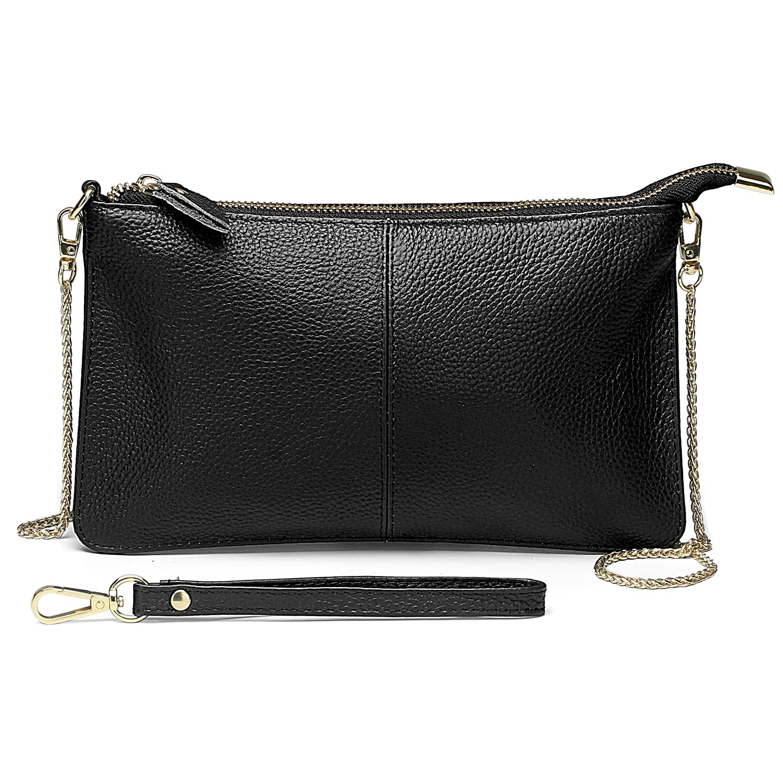 Uromee Genuine Leather Wristlet Wallet Clutch Purse for Women - Crossbody Handbag with Detachable Shoulder Strap | Perfect for Parties, Date Nights & Everyday Use