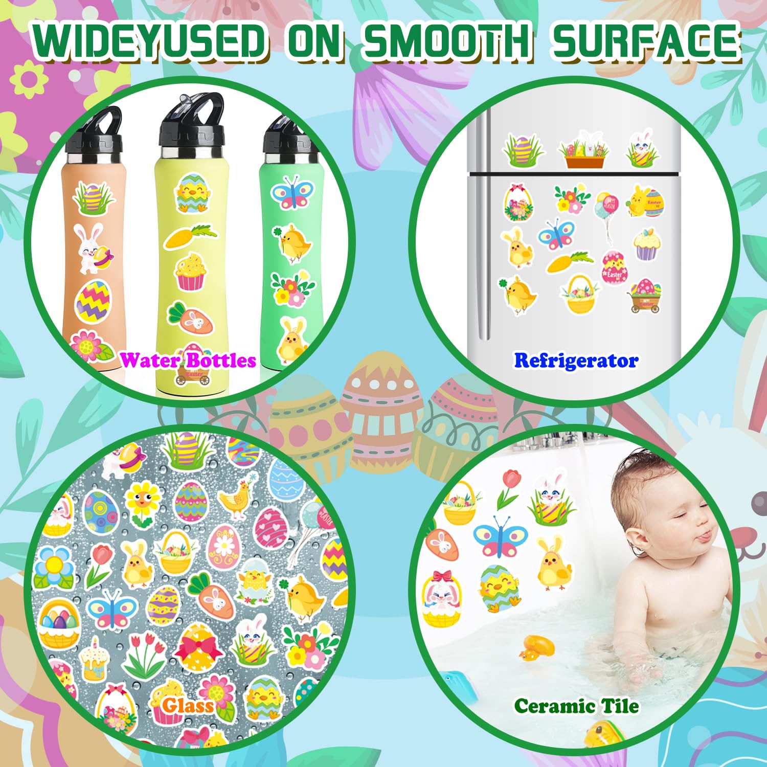 Easter Reusable Sticker Books for Kids Ages 2-6 - Toddler Learning Activities, Preschool Busy Book for Boys & Girls - Travel Toys & Educational Gifts for 1-4 Year Olds (Set A) | Perfect for Airplane Rides, Road Trips & Quiet Playtime at Home