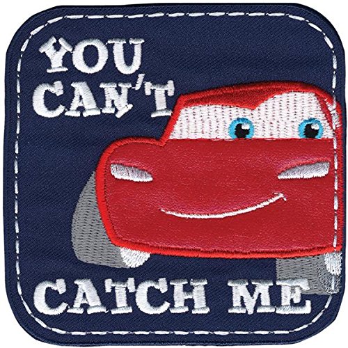 Disney Cars Lightning McQueen 'You Can't Catch Me' Iron-On Applique Patch - Perfect for Kids' Jackets, Backpacks & DIY Crafts