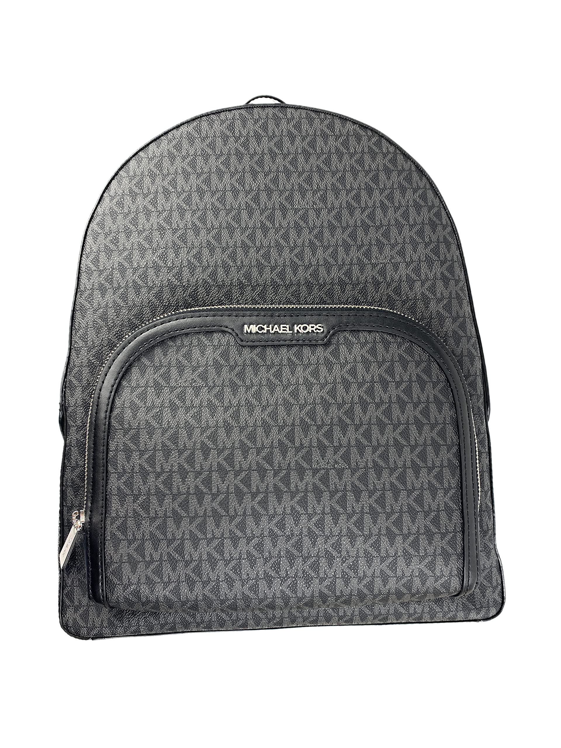 Michael Kors Jaycee Logo Backpack for Women - Stylish Black Leather Backpack, Spacious Design with Gold-Tone Hardware - Perfect for Work, Travel & College Campus