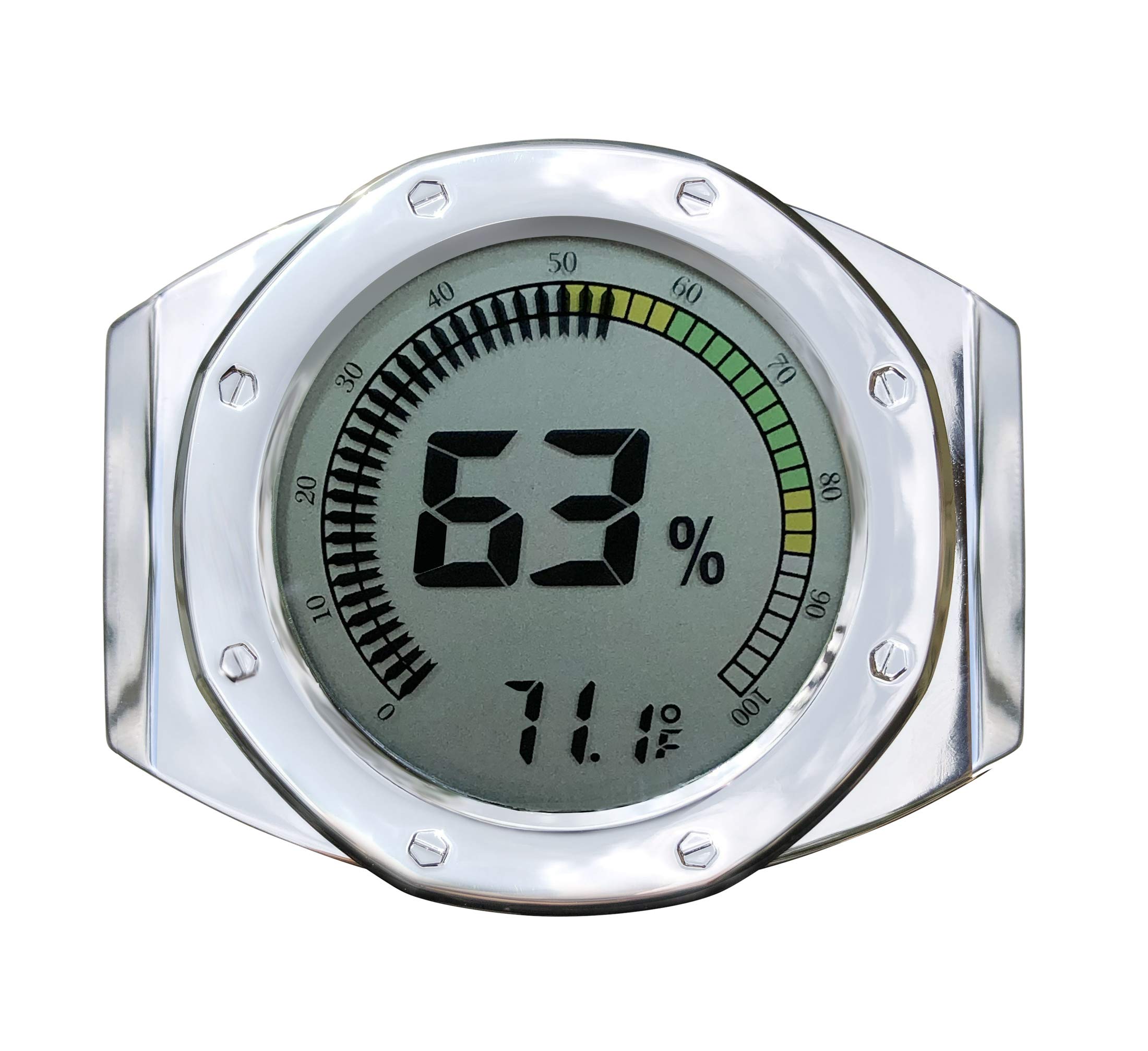 Premium Digital Thermometer Hygrometer with LCD Display - 2 Pack (Silver & Gold) for Humidity & Temperature Monitoring - Perfect for Home, Office, Greenhouse & Wine Cellar Use
