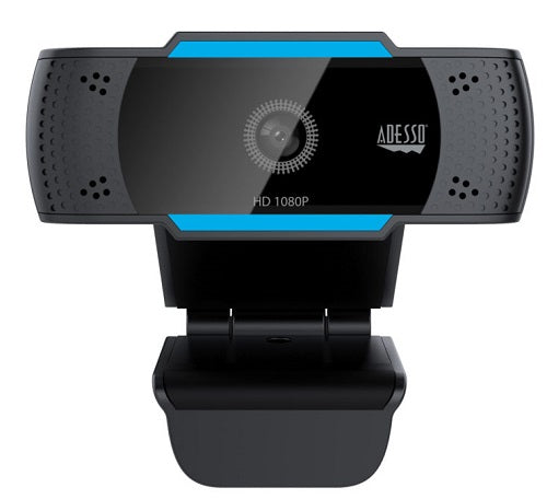 Adesso CyberTrack H5 1080p Full HD USB Webcam with Built-in Dual Microphones & Privacy Shutter - Perfect for Video Conferencing, Online Classes, and Streaming