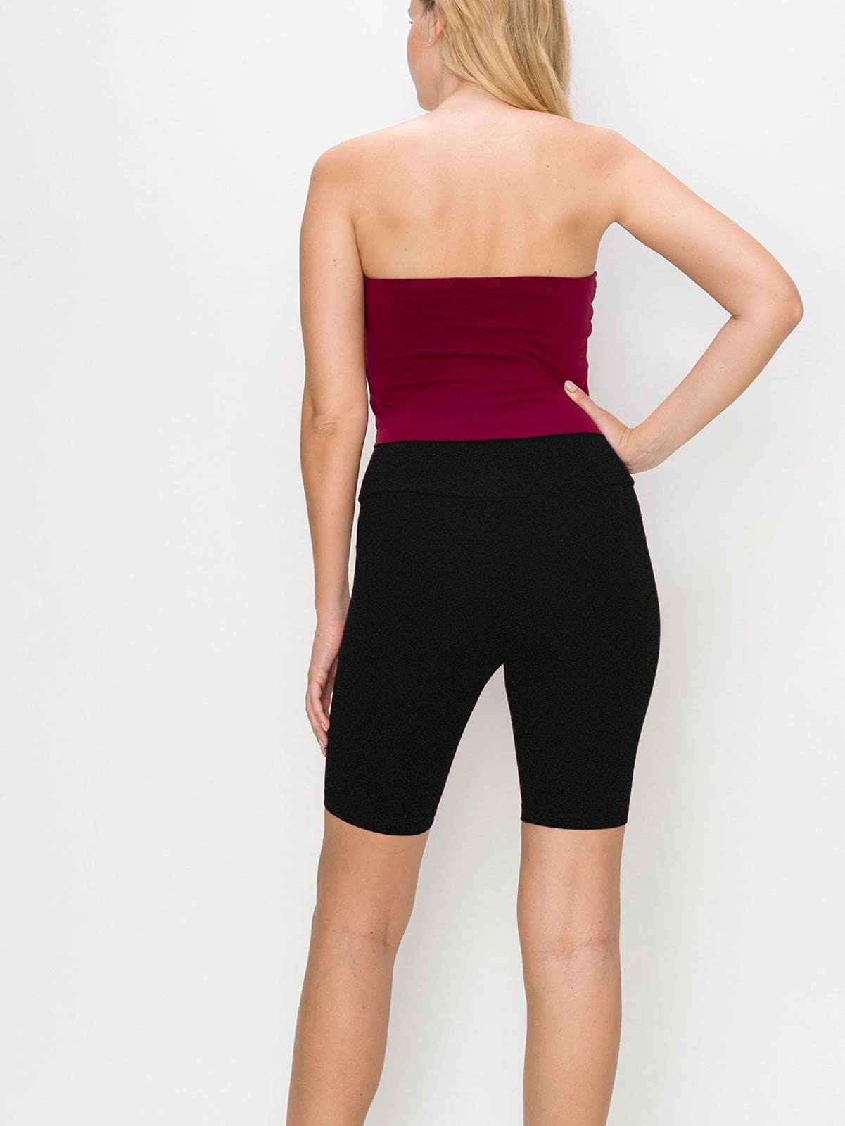 FashionMille Women's High Waist Yoga Leggings & Bike Shorts - Workout Athletic Knit Pants for Running, Gym, Pilates & Lounge Wear