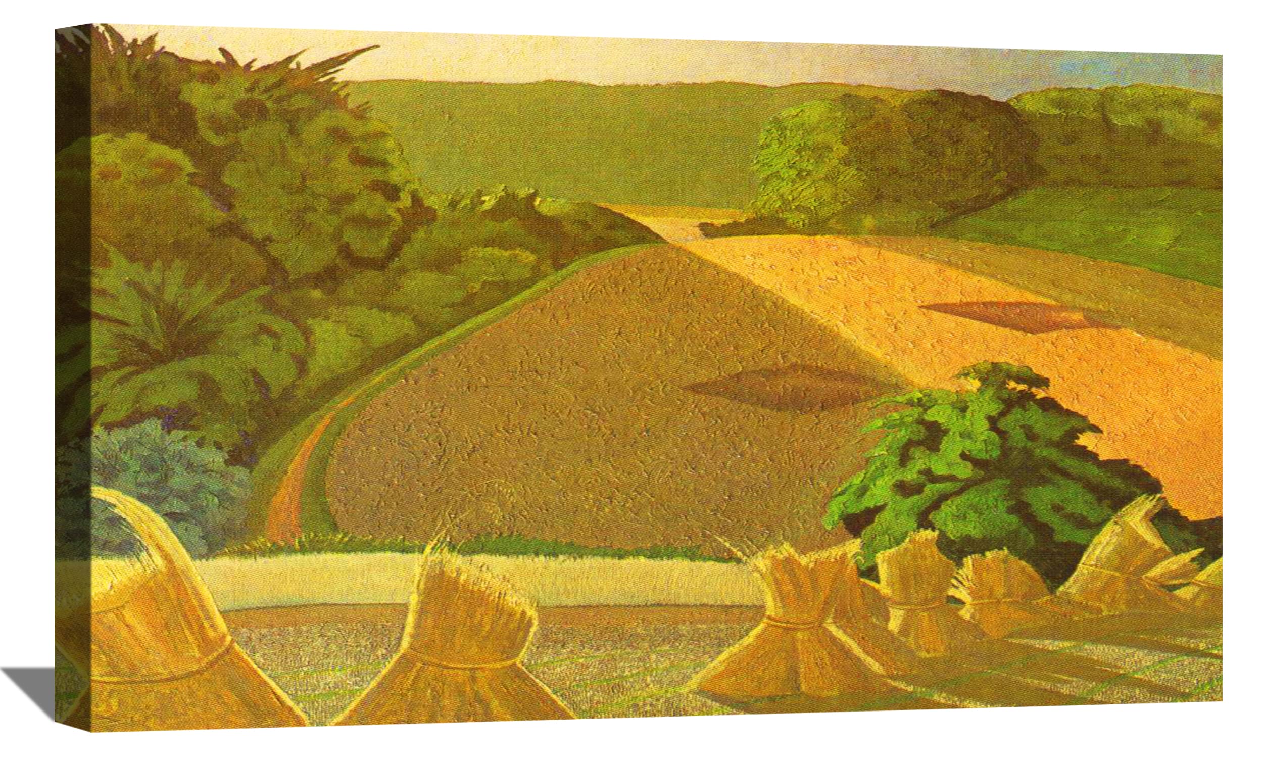 BOHU ARTS Paul Nash The Cornfield War Painting - Surrealism Art Print Framed Canvas Wall Decor | Home Office Living Room Bedroom Artwork