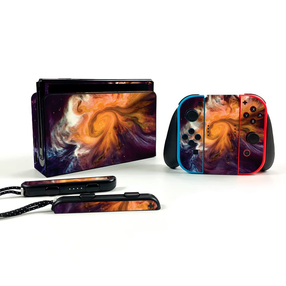 MightySkins Vinyl Decal Wrap Cover for Nintendo Switch OLED - Swirl Galaxy Design | Protective, Durable, Customizable Skin | Easy to Apply & Remove | Made in USA | Perfect for Gaming, Travel, and Personalization