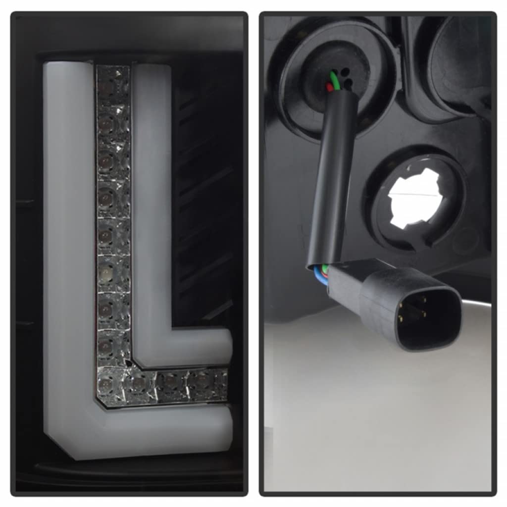 2016-2017 GMC Sierra 1500 Spyder LED Tail Lights Pair with Light Bar - Black (Part# 5083777) | Durable & Stylish Upgrade for Night Driving & Off-Road Adventures