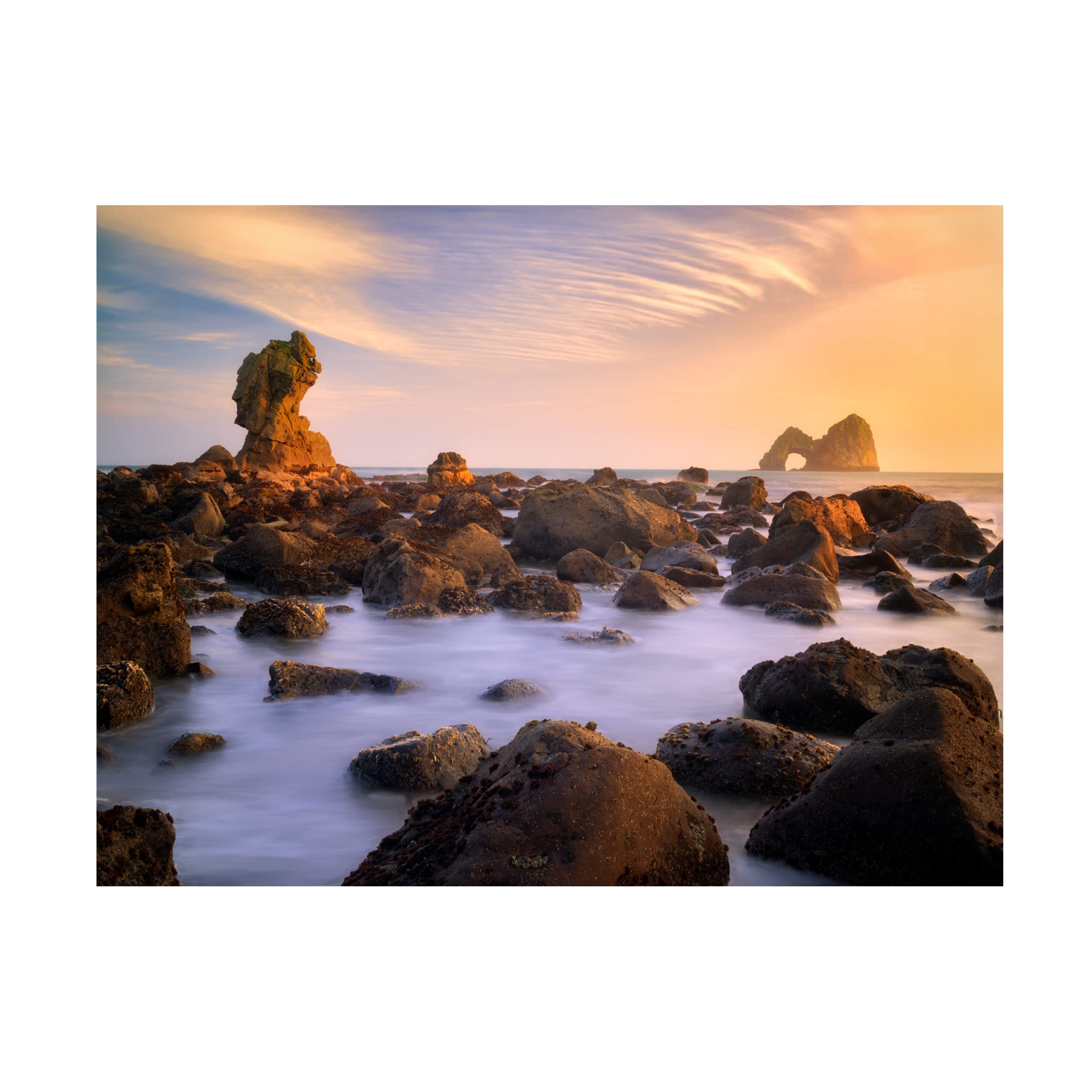 Rocky Coastline 5 Canvas Wall Art by Dennis Frates - Stunning Ocean Landscape Painting for Living Room, Bedroom & Office Decor