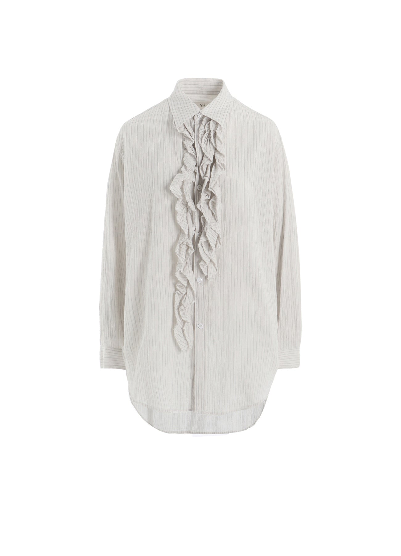 Stylish Cotton Voile Untrimmed Frill Stripe Blouse for Women - Perfect for Casual Outings, Office Wear & Summer Fashion