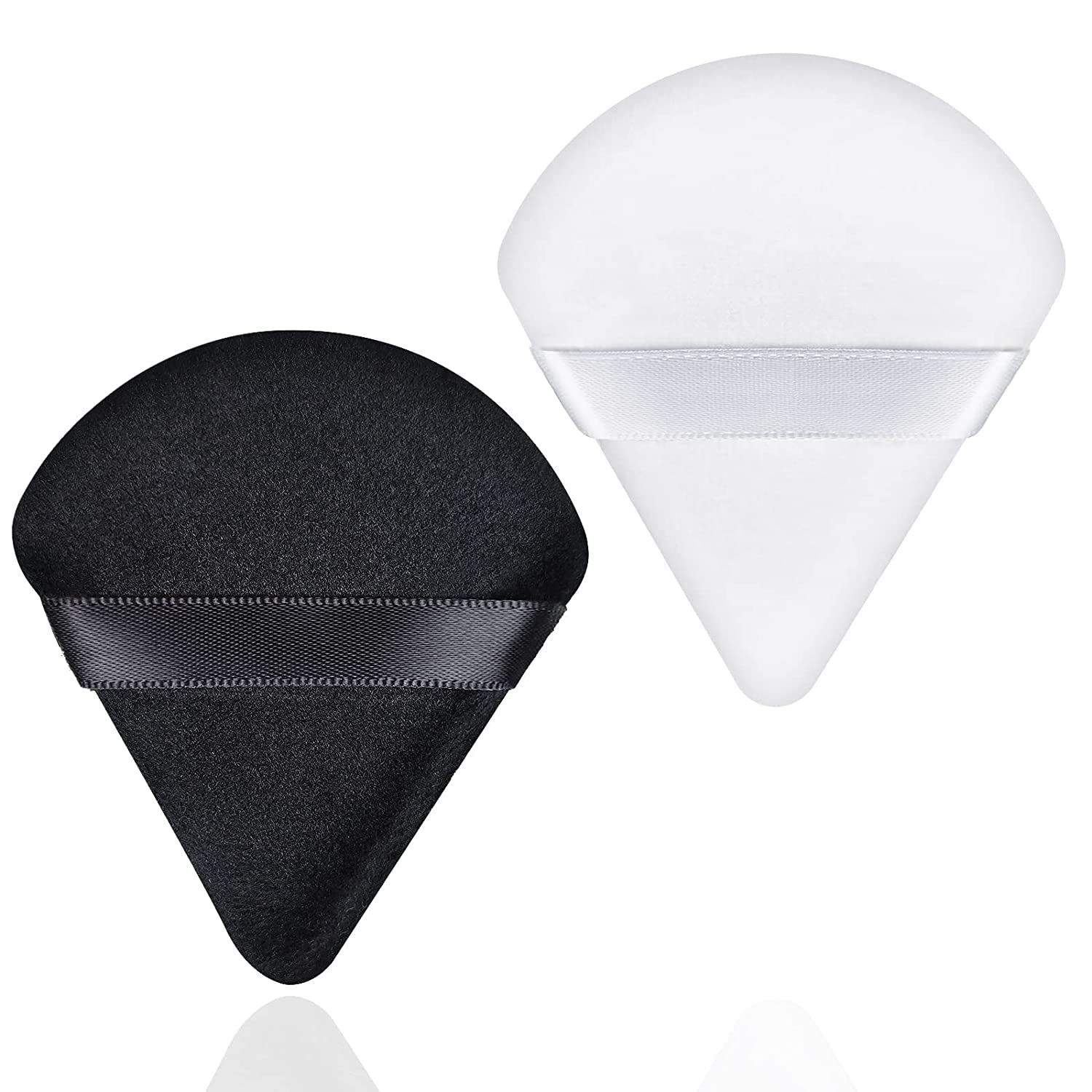 Fariox Triangle Powder Puffs - 2 Pack Soft Pure Face Makeup Sponge for Loose & Pressed Powder - Wet & Dry Beauty Blender for Foundation, Setting Powder & Body Makeup - Perfect for Daily Makeup & Professional Use