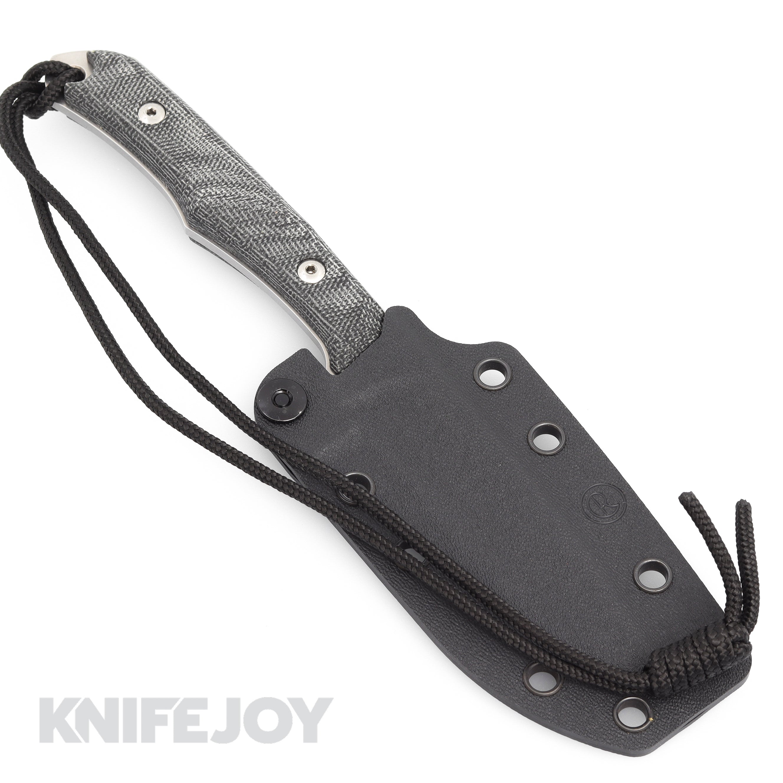 Chris Reeve Knives Inyoni Fixed Blade - MagnaCut Steel Drop Point Blade with Black Canvas Micarta Handles - Hunting, Camping & Outdoor Survival Knife