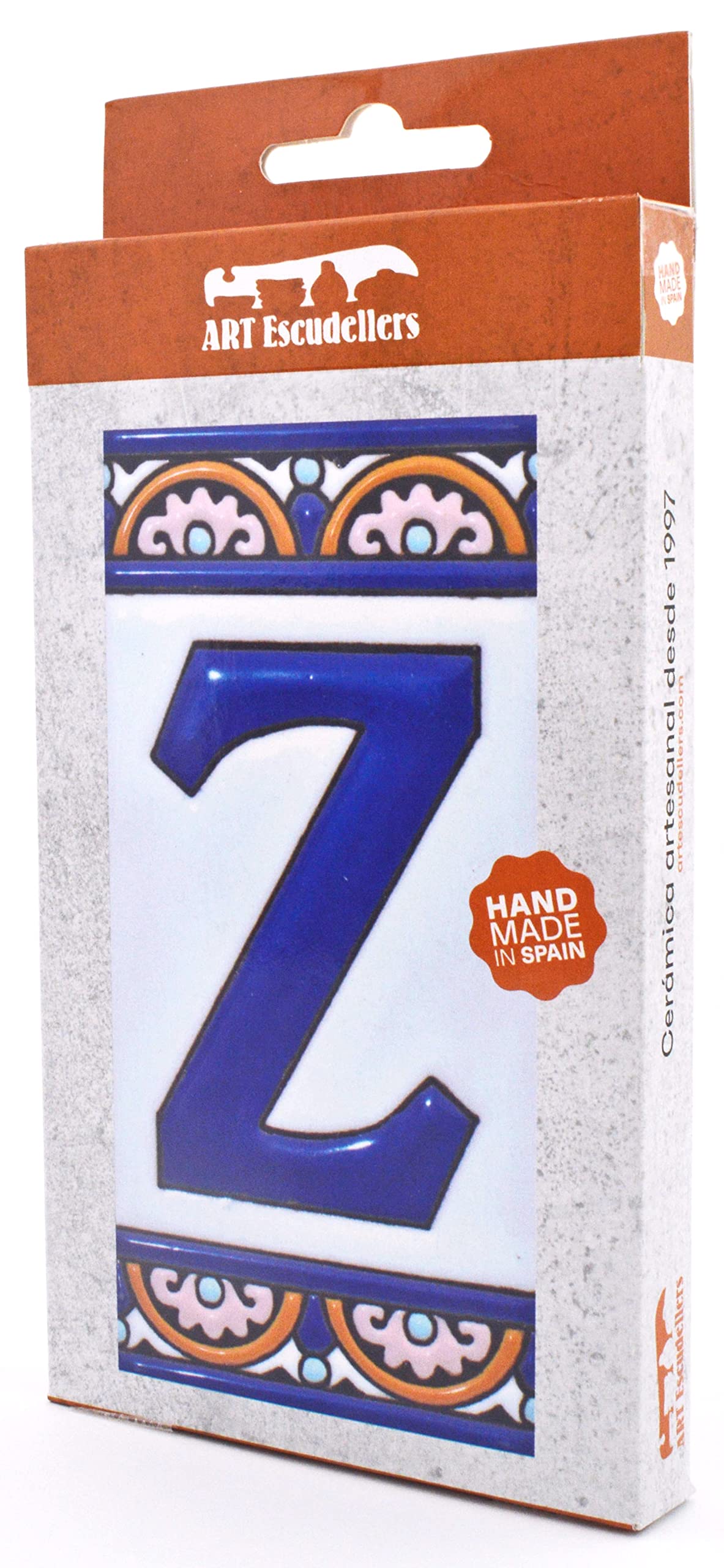 6 Inch Handpainted House Letter Tiles - Custom Address Signs, Names & Numbers for Home Decor - ARCO GRANDE Design 5.86