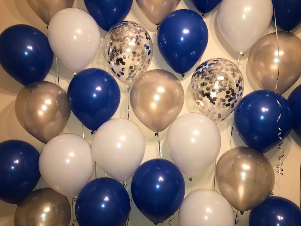 10 Inch Matte Navy Blue Latex Balloons - 100 Pack for Helium or Air - Dark Blue & Midnight Blue Balloons - Perfect for Graduation Decor, Wedding Decorations, Birthday Parties & Baby Showers