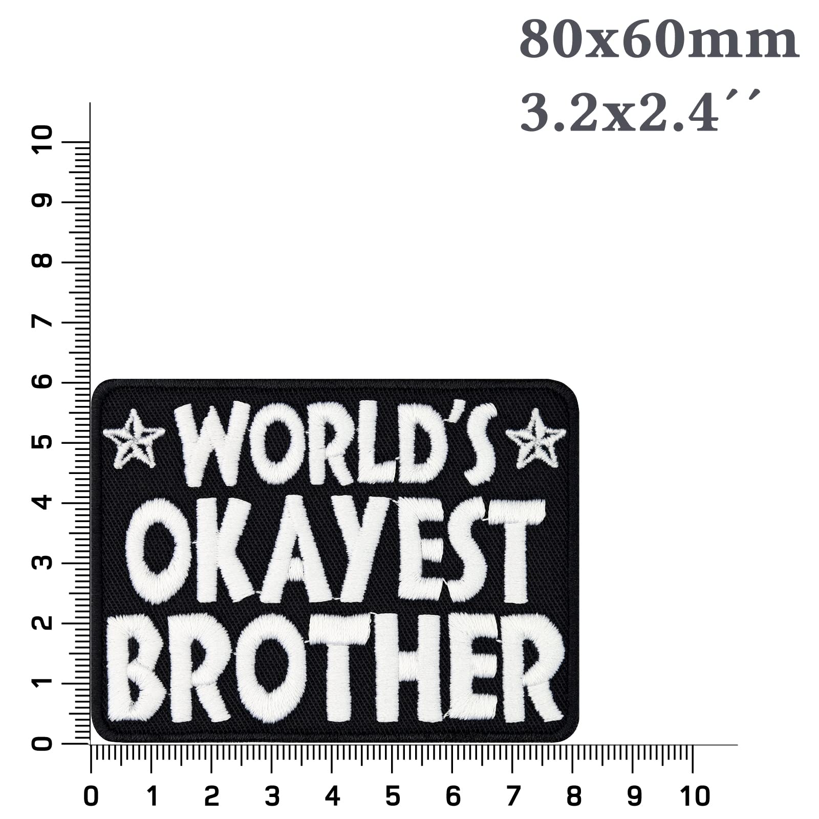 Funny Embroidered Iron On Patches for Best Friends & Brothers - Sew On or Iron On Applique for Jeans, Jackets, Vests, Hats & Bags (3.1x2.36 in) - Perfect Gift for Siblings & Friends - Great for DIY Crafts, Denim Upgrades & Personalized Fashion