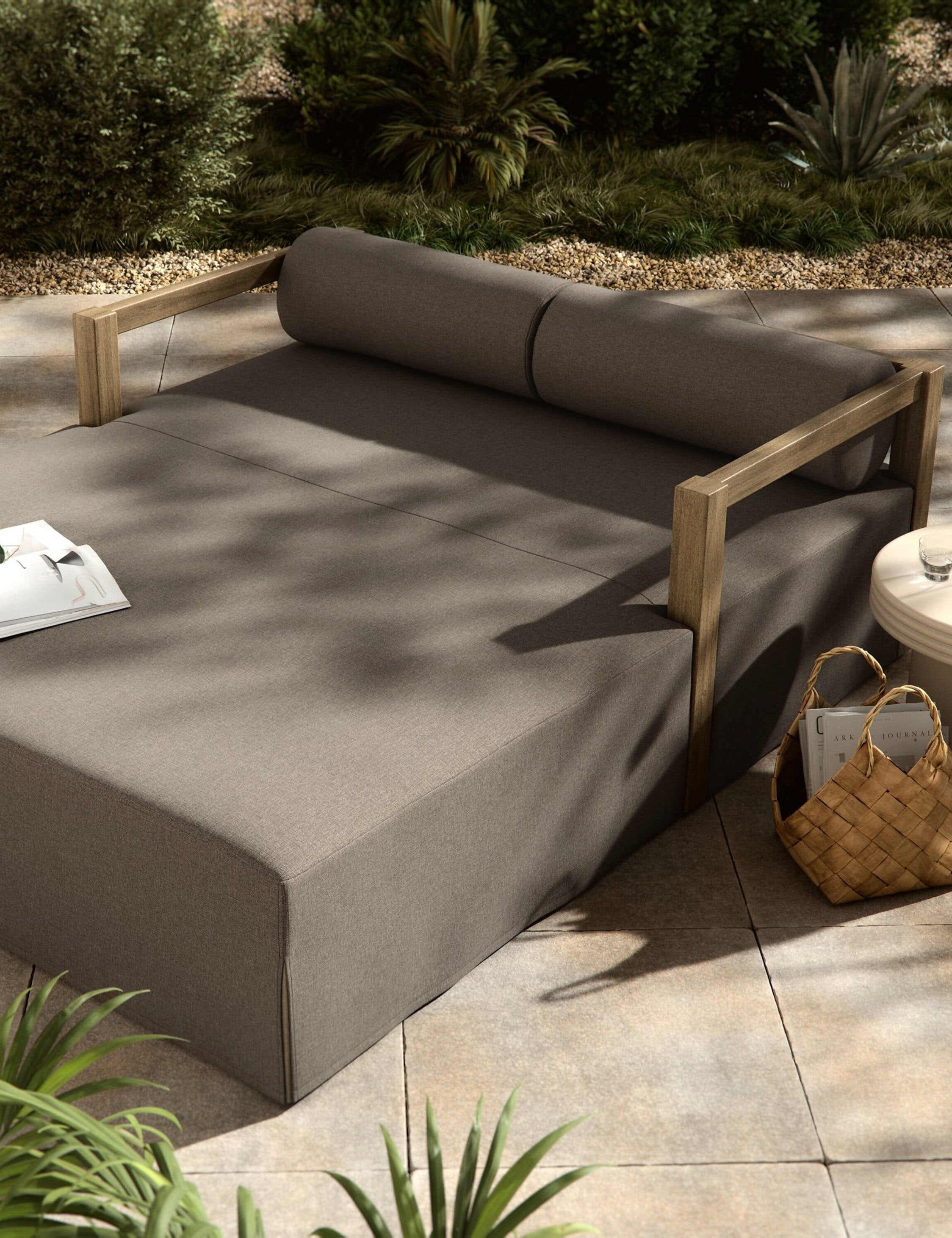 Formosa Indoor Outdoor Daybed - Modern Patio Lounge Chair for Garden, Poolside, or Living Room Relaxation