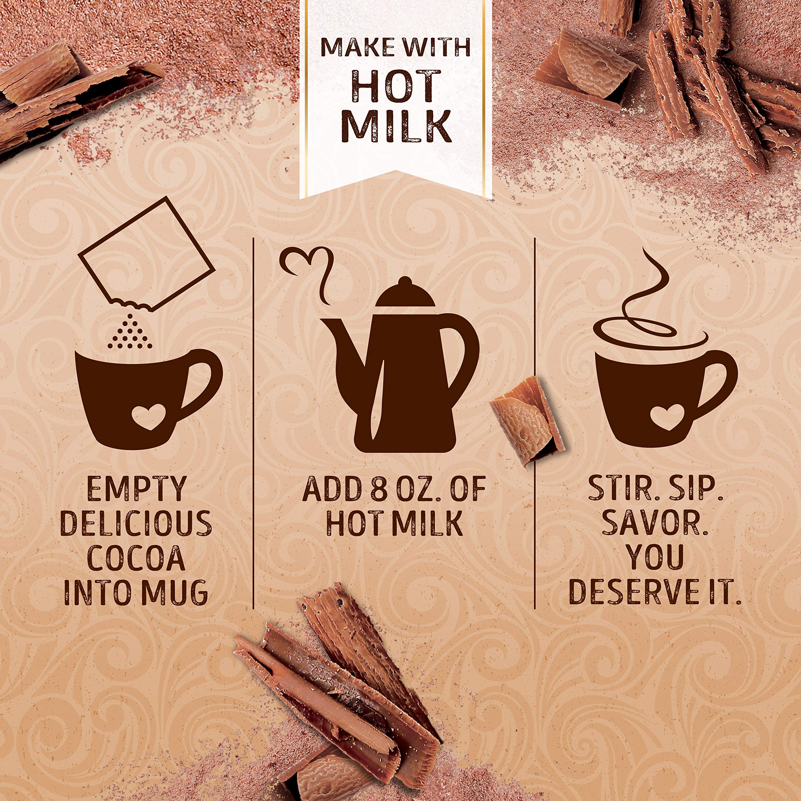 Swiss Miss Simply Cocoa Milk Chocolate Hot Cocoa Mix, 8 Count (6.8 oz) - Perfect for Winter Warmth, Holiday Gifts & Cozy Family Moments